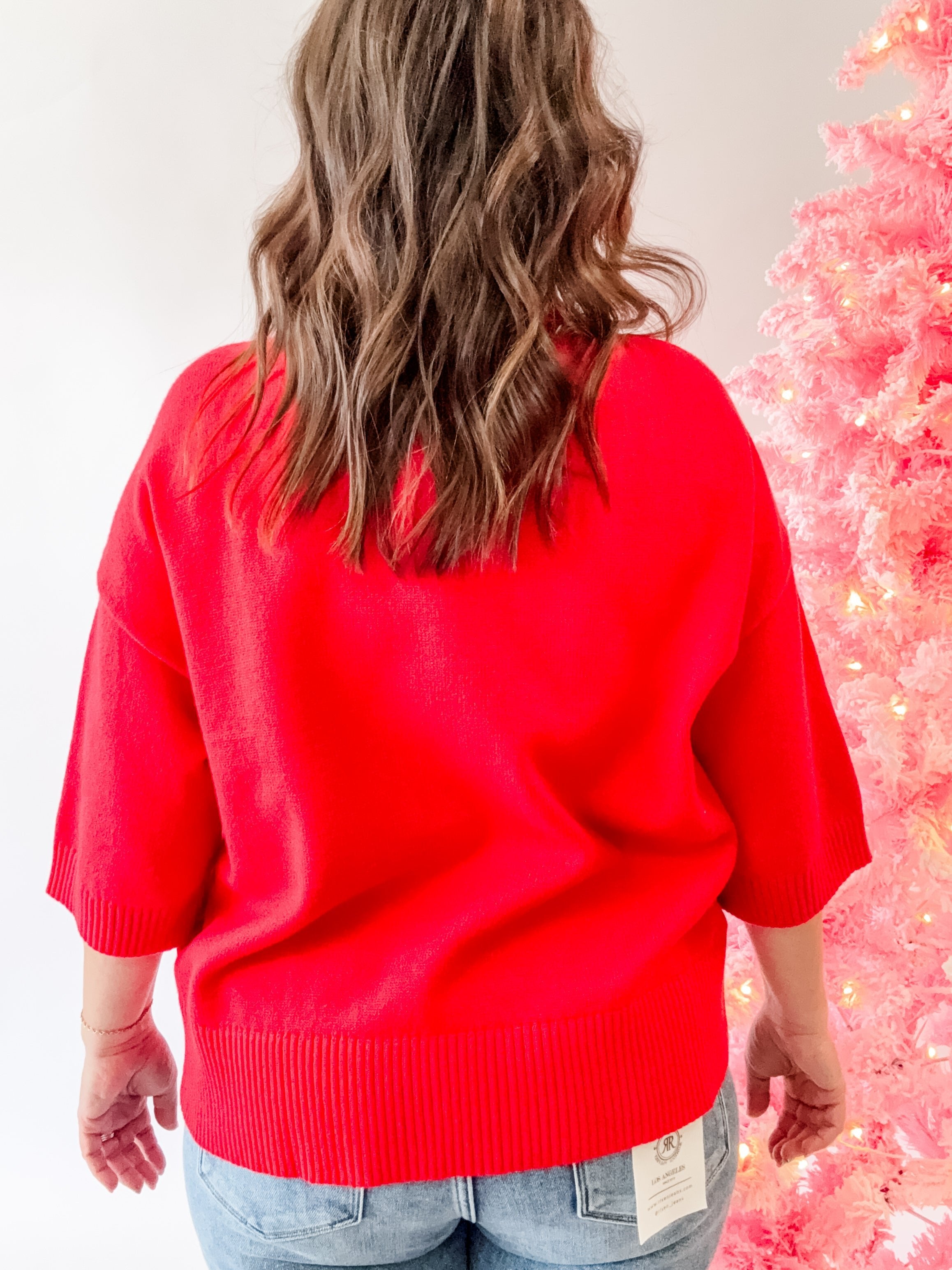 Red Mock Neck Sweater - Just a Small Town Girl
