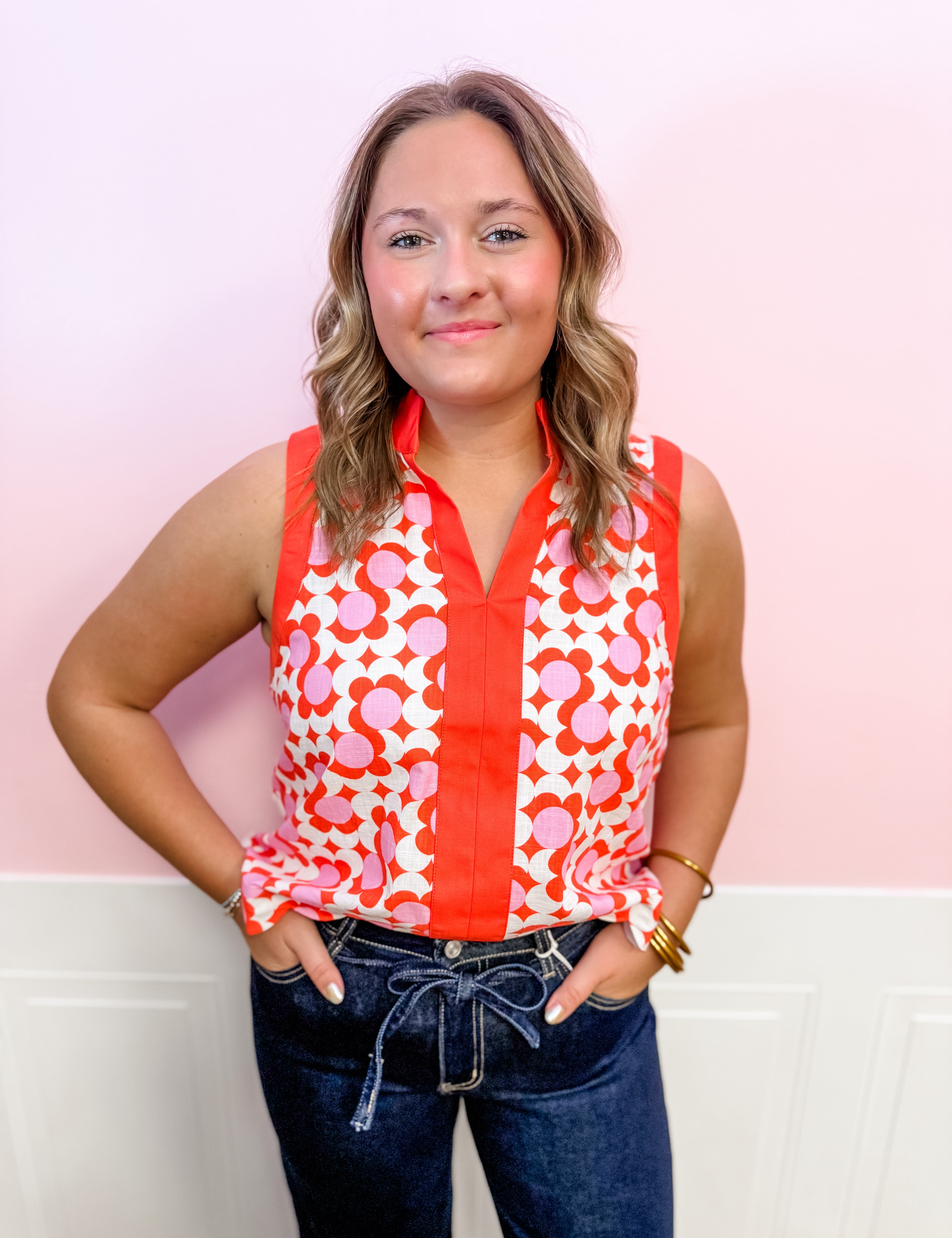 Retro Tiger Bloom Top - Just a Small Town Girl