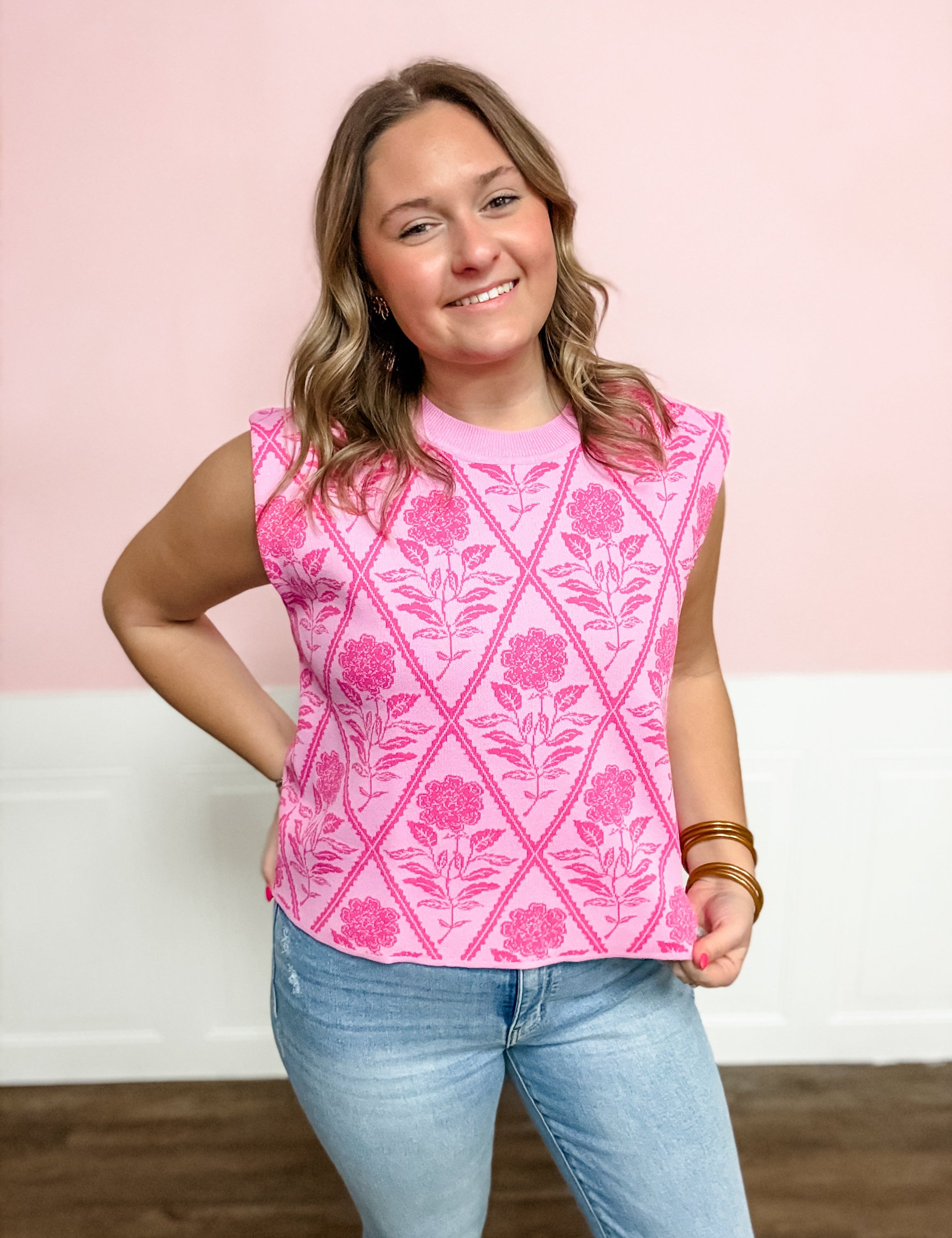 Rose Garden Knit Tank - Just a Small Town Girl
