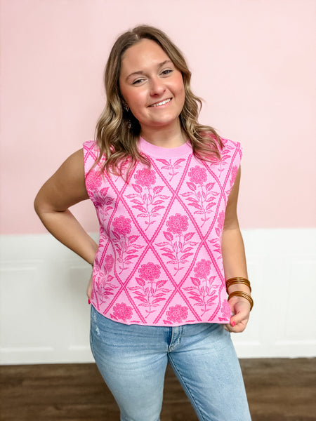 Rose Garden Knit Tank - Just a Small Town Girl
