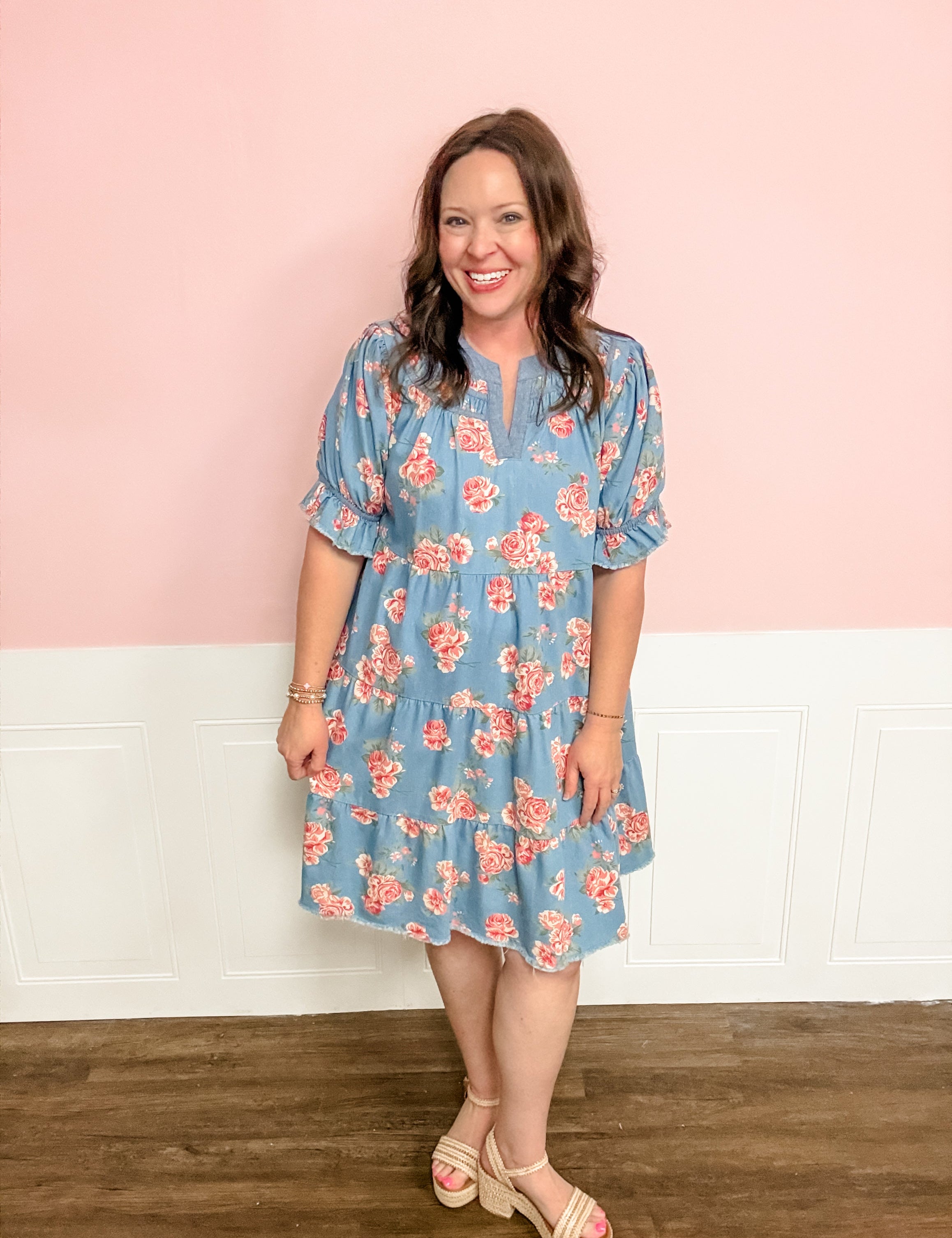 Rosewood Meadow Tiered Dress - Just a Small Town Girl