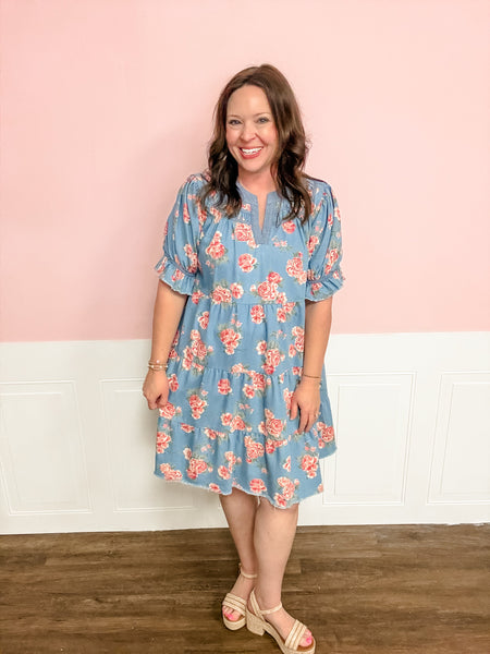 Rosewood Meadow Tiered Dress - Just a Small Town Girl