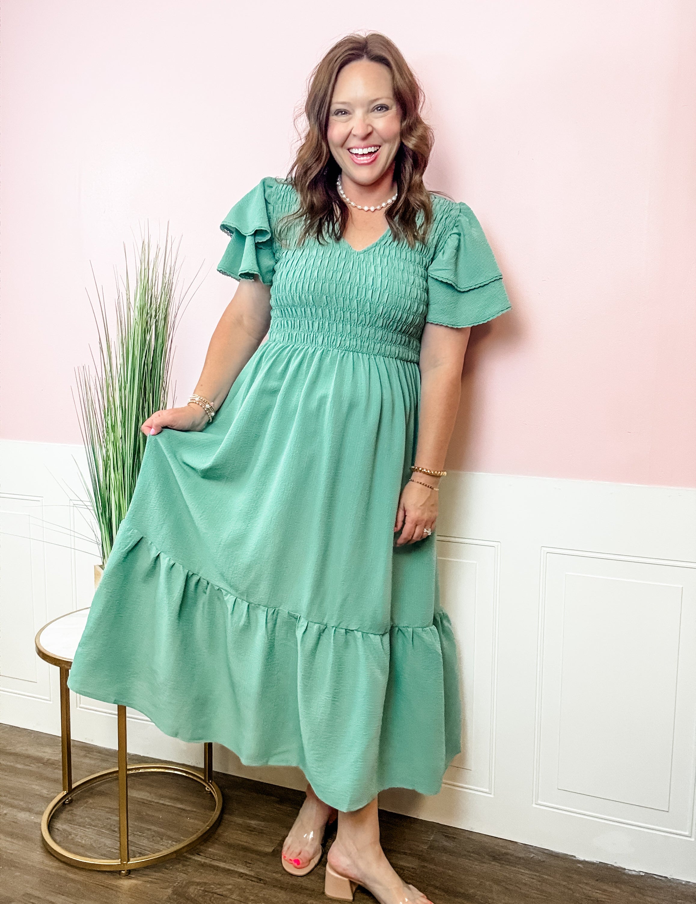 Sage Serenity Dress - Just a Small Town Girl