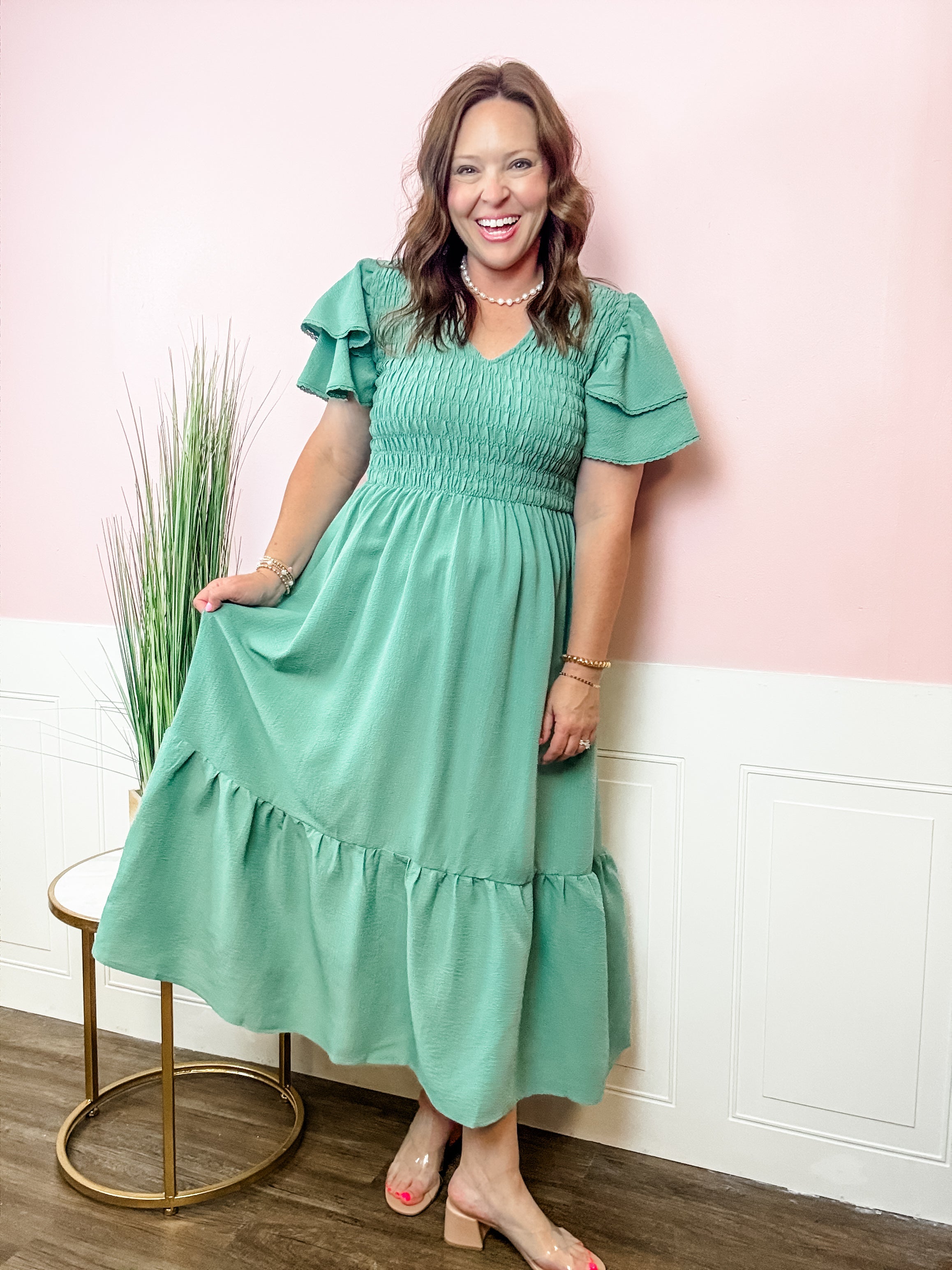 Sage Serenity Dress - Just a Small Town Girl