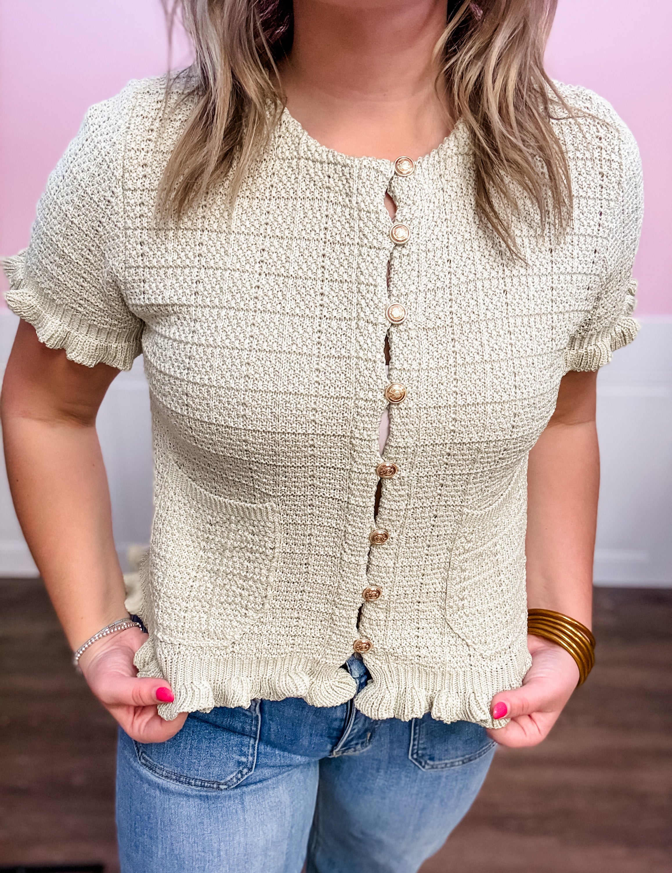 Sagewood Button Knit Cardigan - Just a Small Town Girl