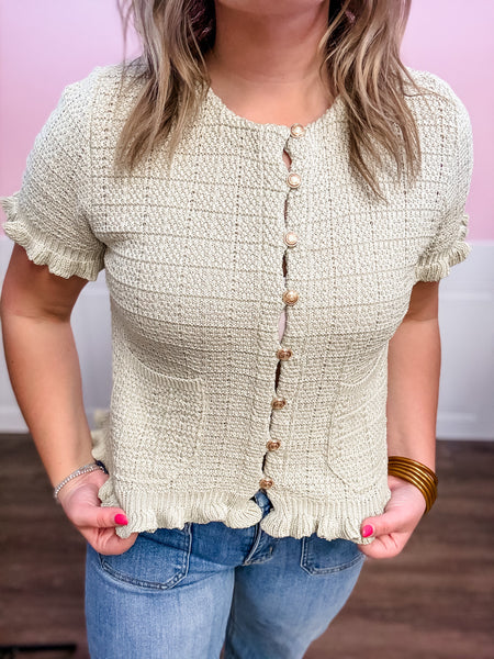 Sagewood Button Knit Cardigan - Just a Small Town Girl