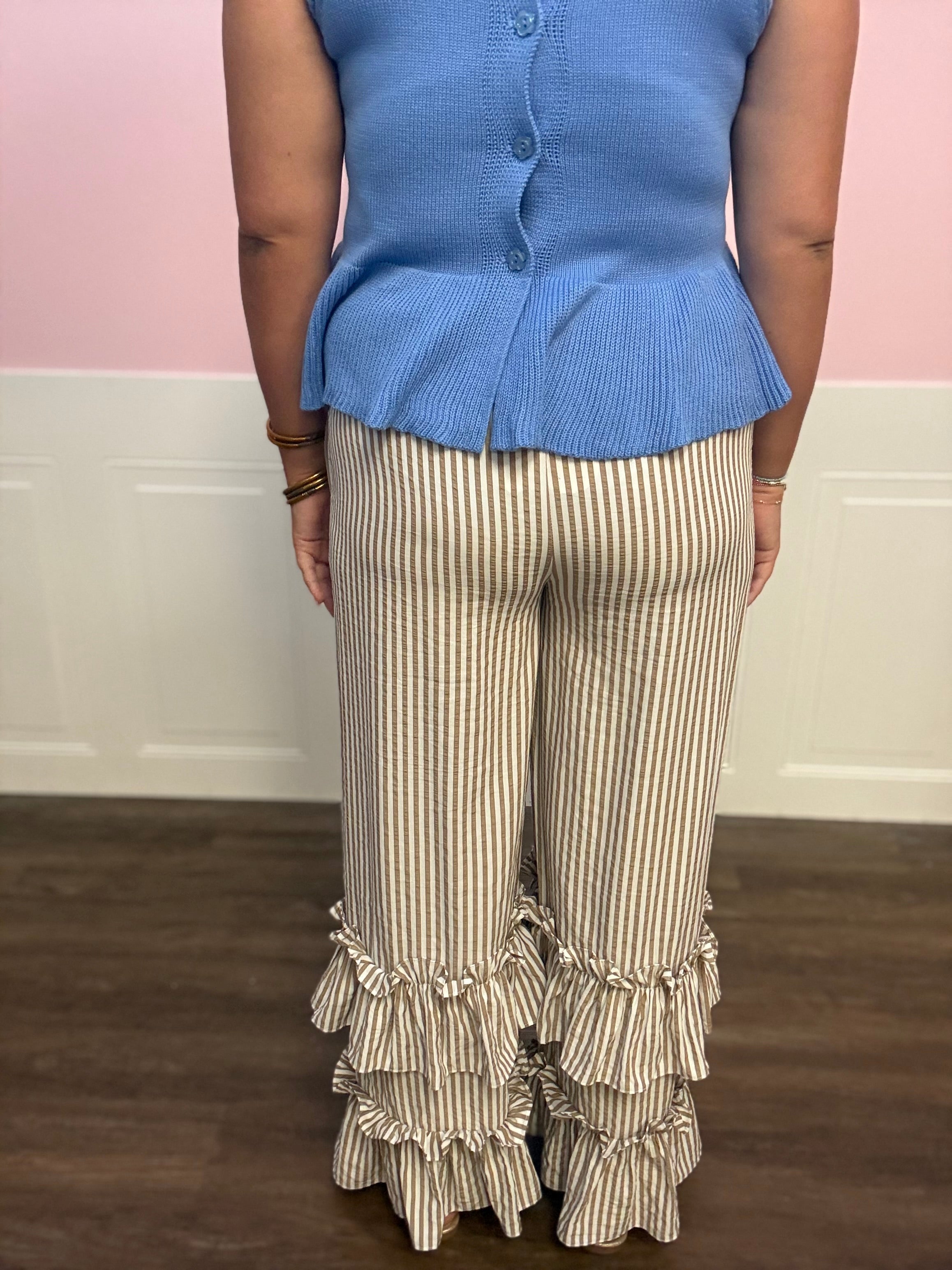 Sandy Shore Ruffle Pants - Just a Small Town Girl