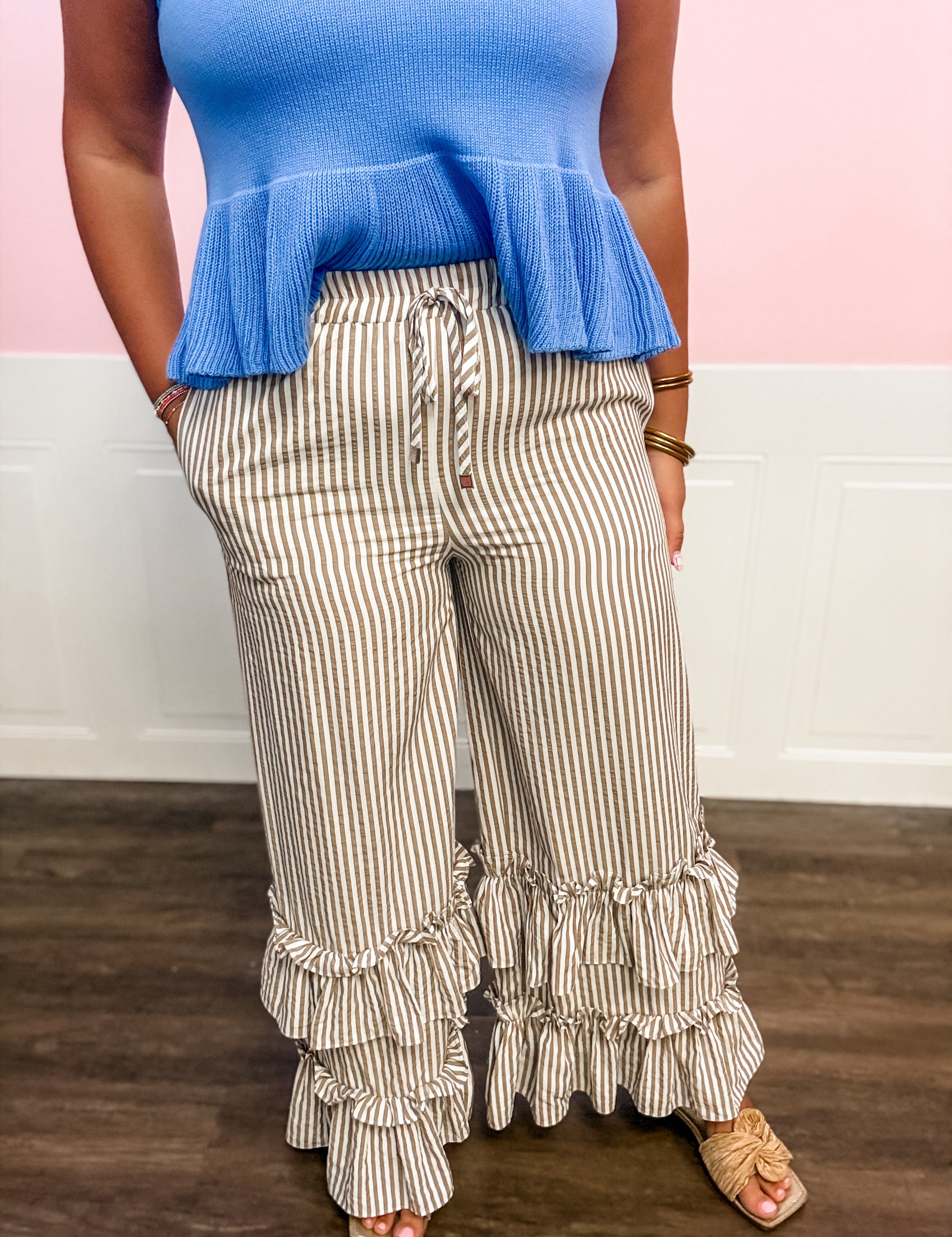 Sandy Shore Ruffle Pants - Just a Small Town Girl