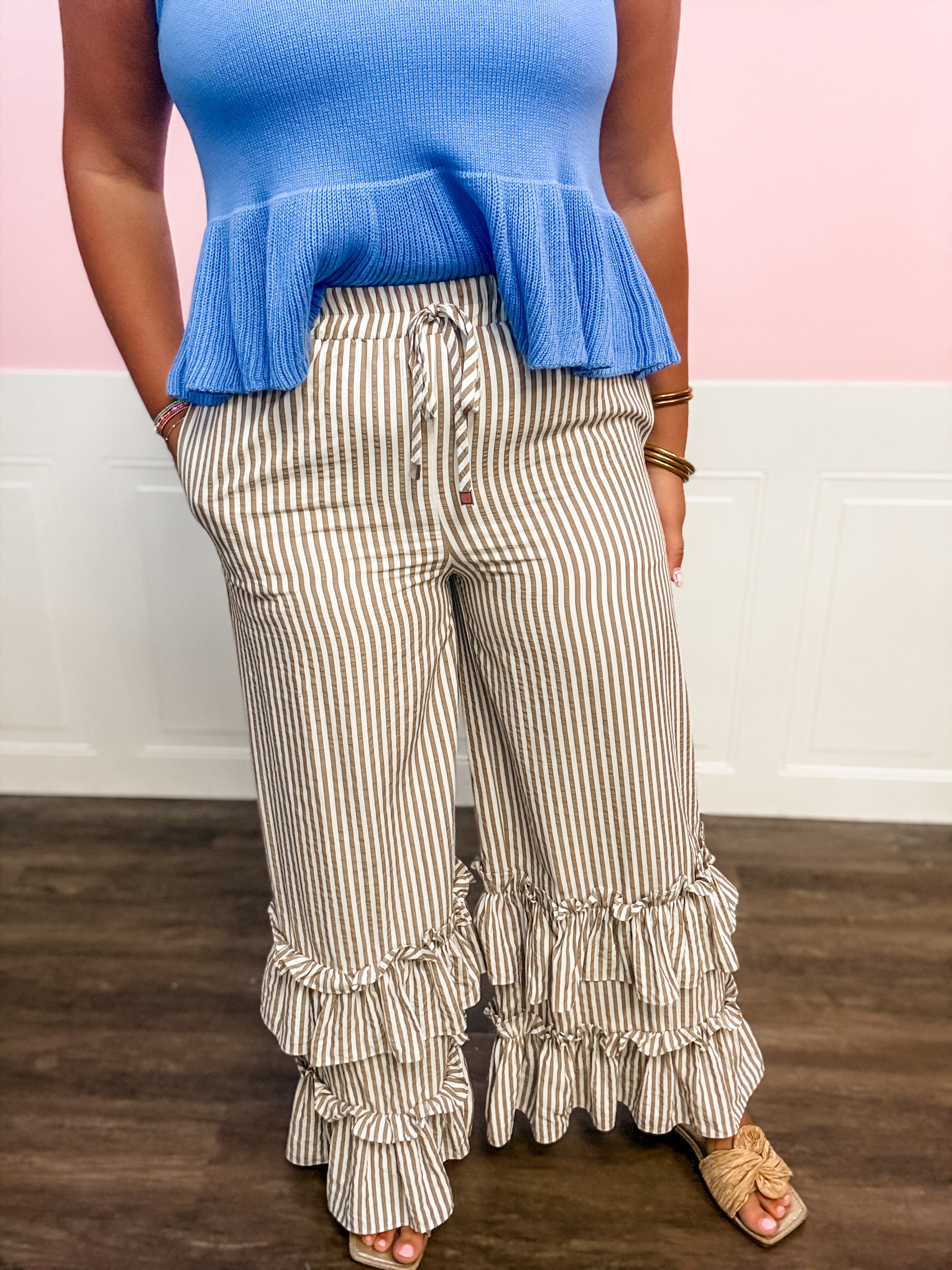 Sandy Shore Ruffle Pants - Just a Small Town Girl