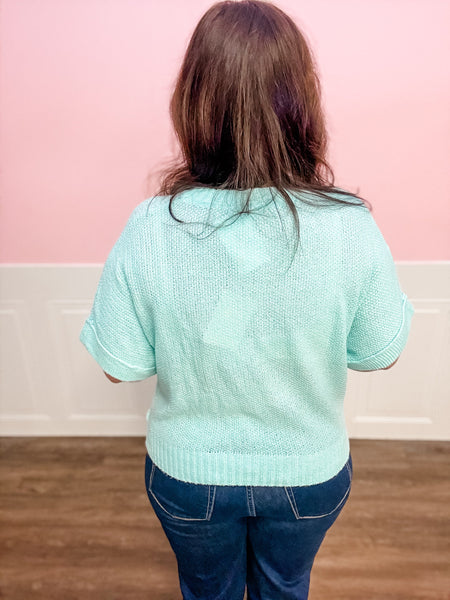 Sea Glass Breeze Knit Top - Just a Small Town Girl