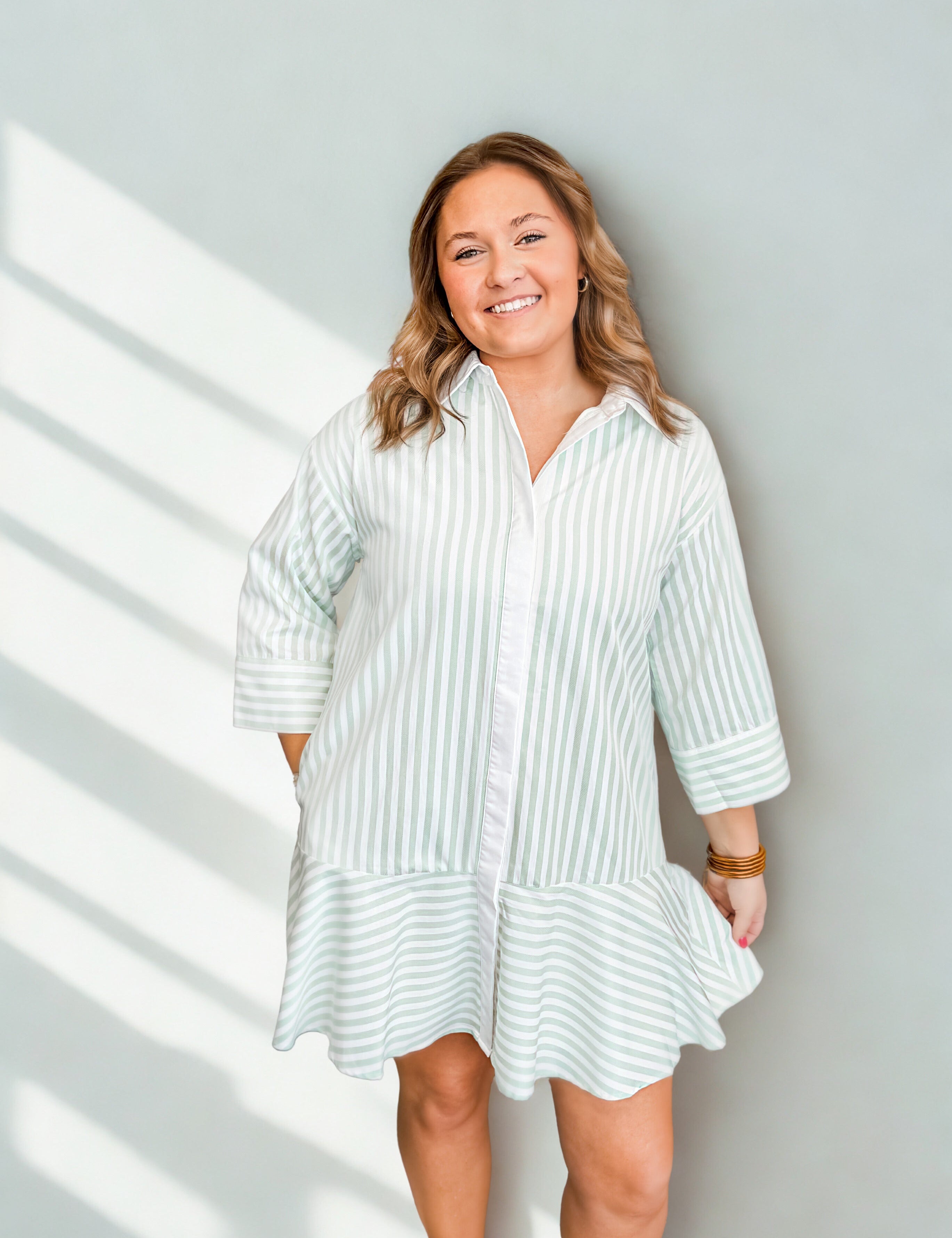 Seabreeze Stripe Shirt Dress - Just a Small Town Girl