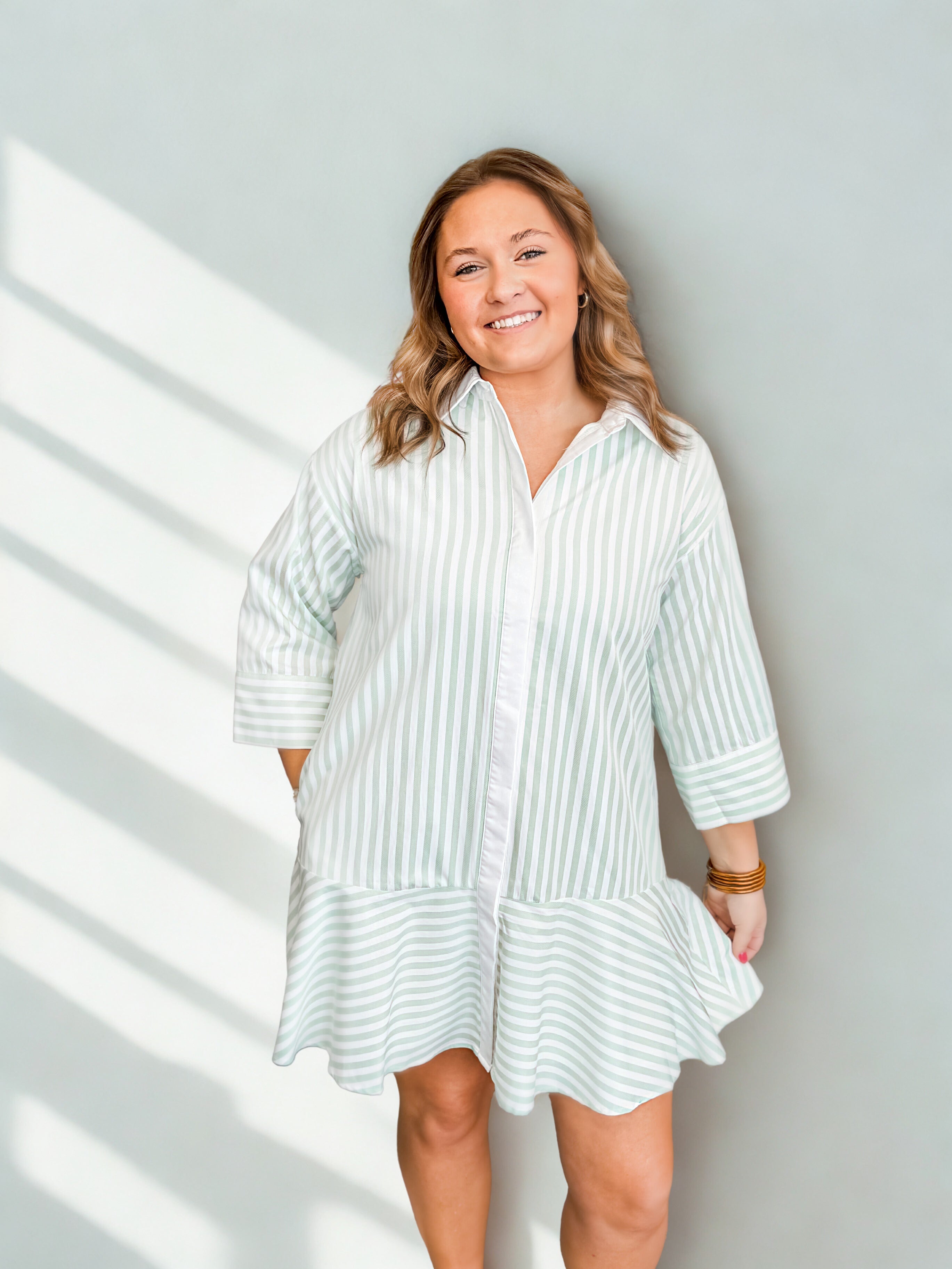 Seabreeze Stripe Shirt Dress - Just a Small Town Girl
