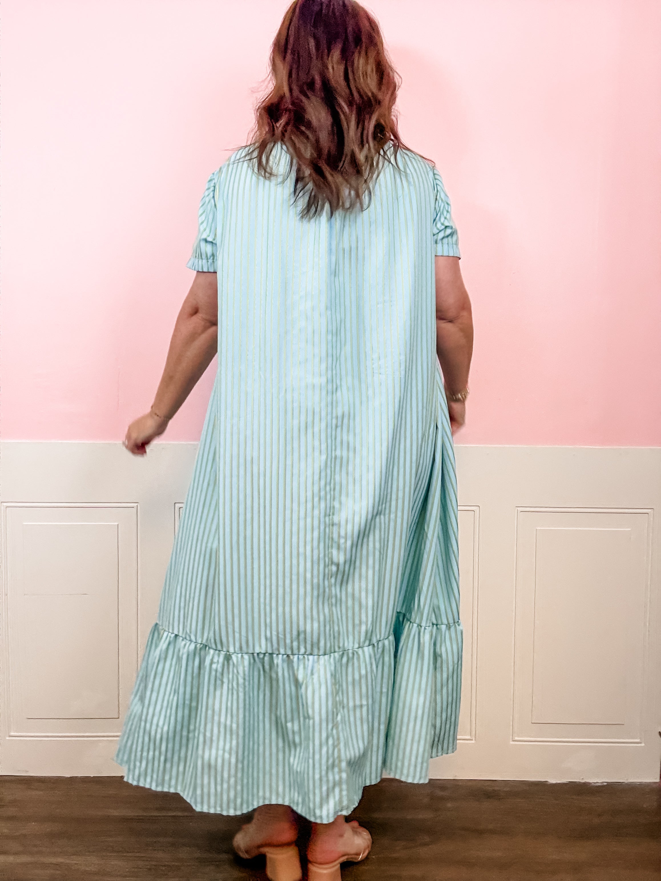 Seaside Day Stroll Stripe Dress - Just a Small Town Girl