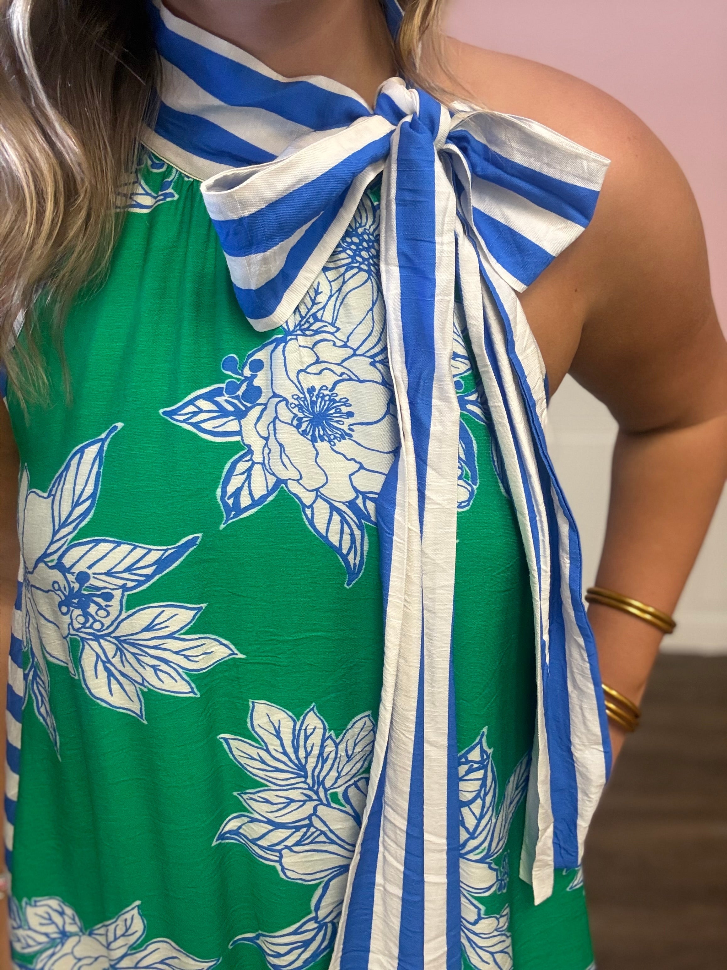 Seaside Scarf Halter Dress - small Seaside Scarf Halter Dress - small