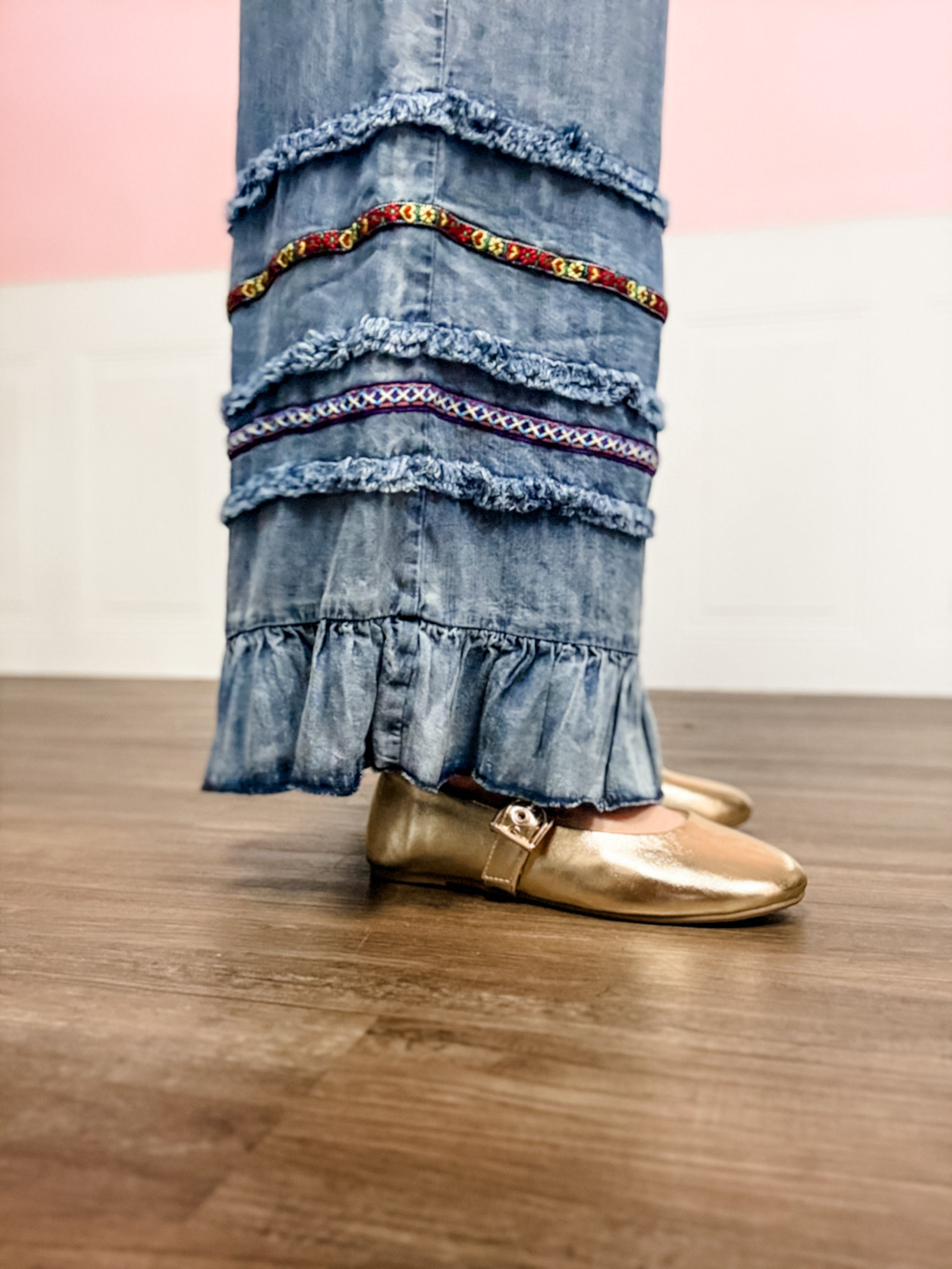 Seaside Stitch Wide - Leg Pants - Just a Small Town Girl