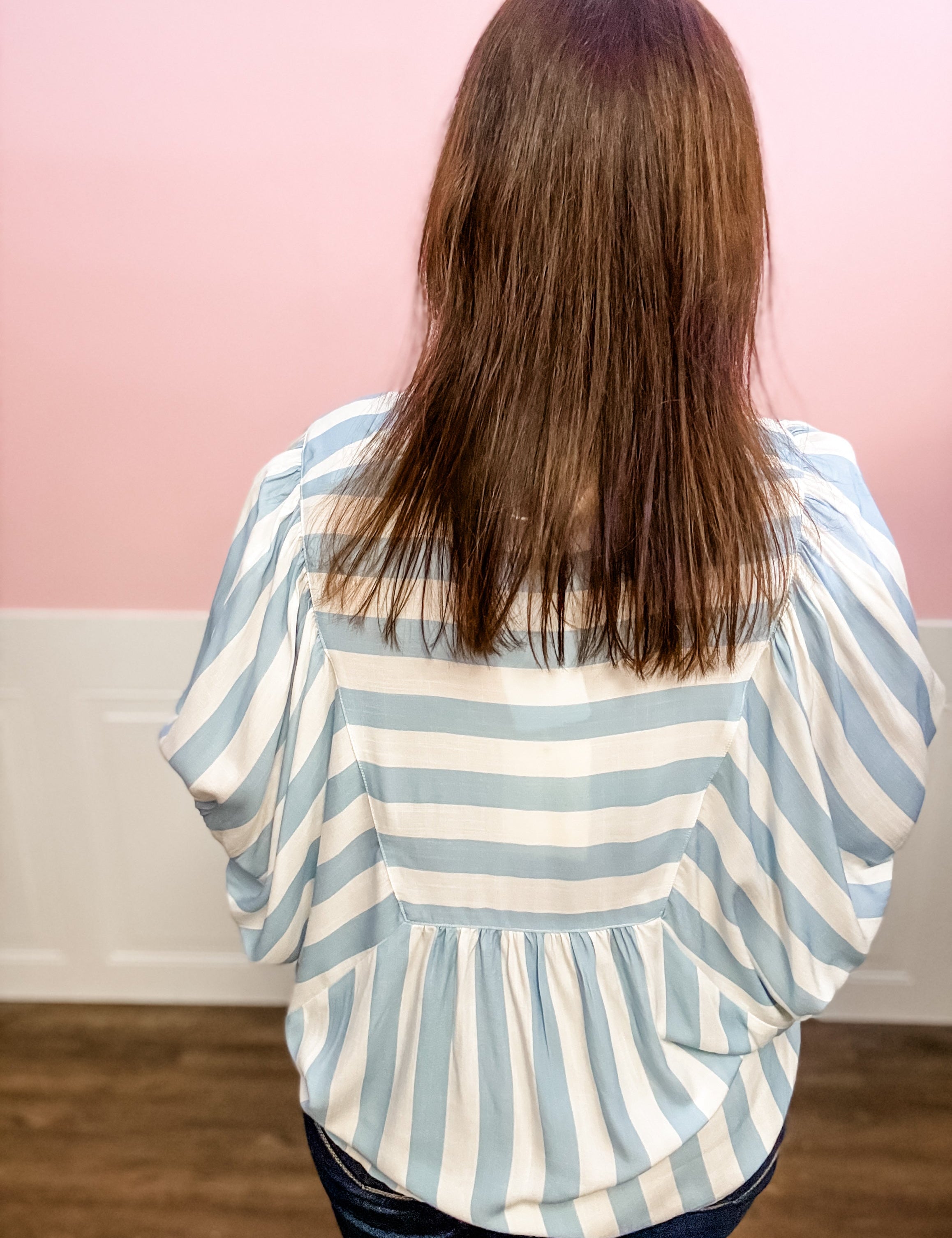 Seaside Stripe Flutter Top - Just a Small Town Girl