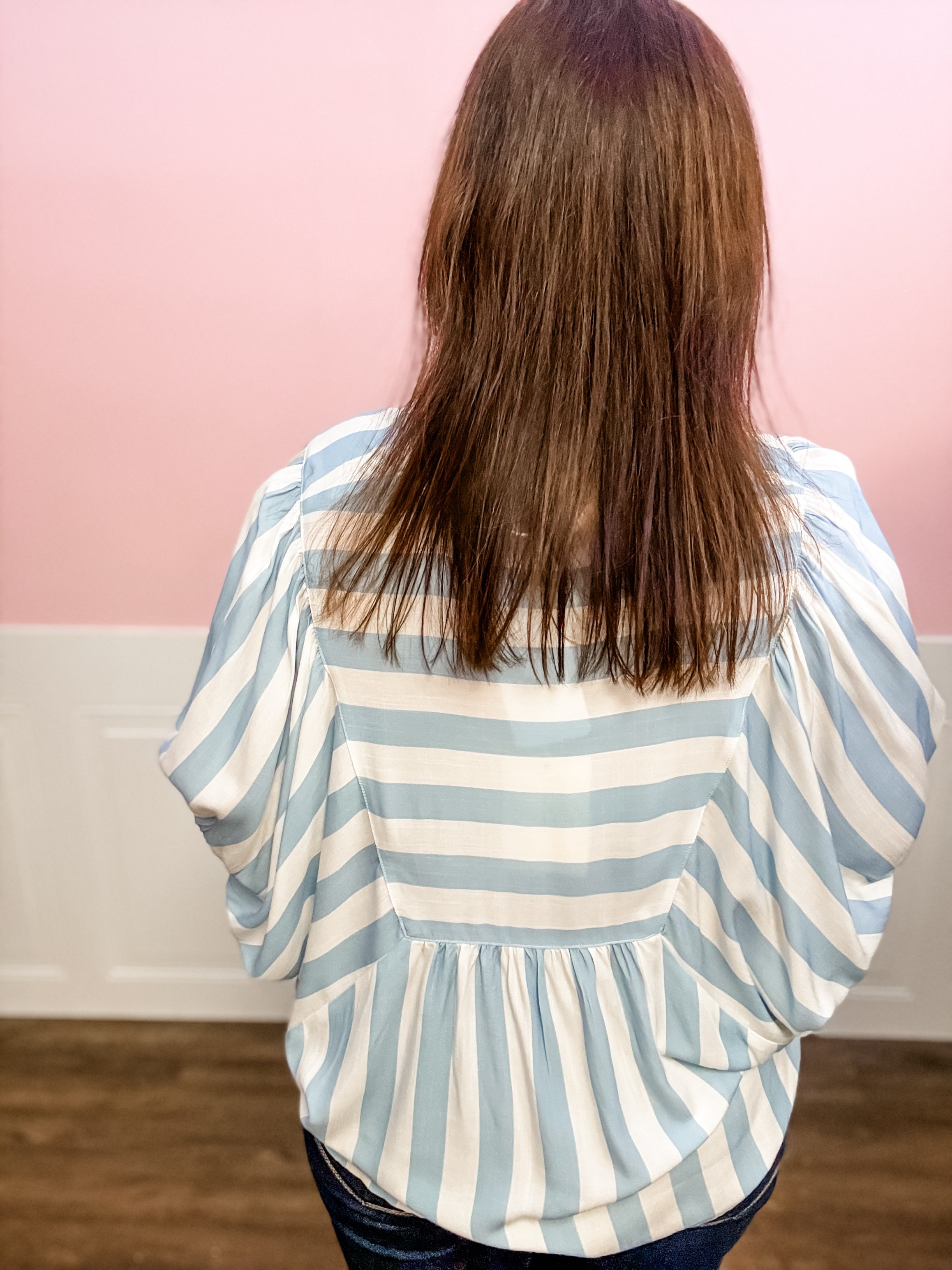Seaside Stripe Flutter Top - Just a Small Town Girl