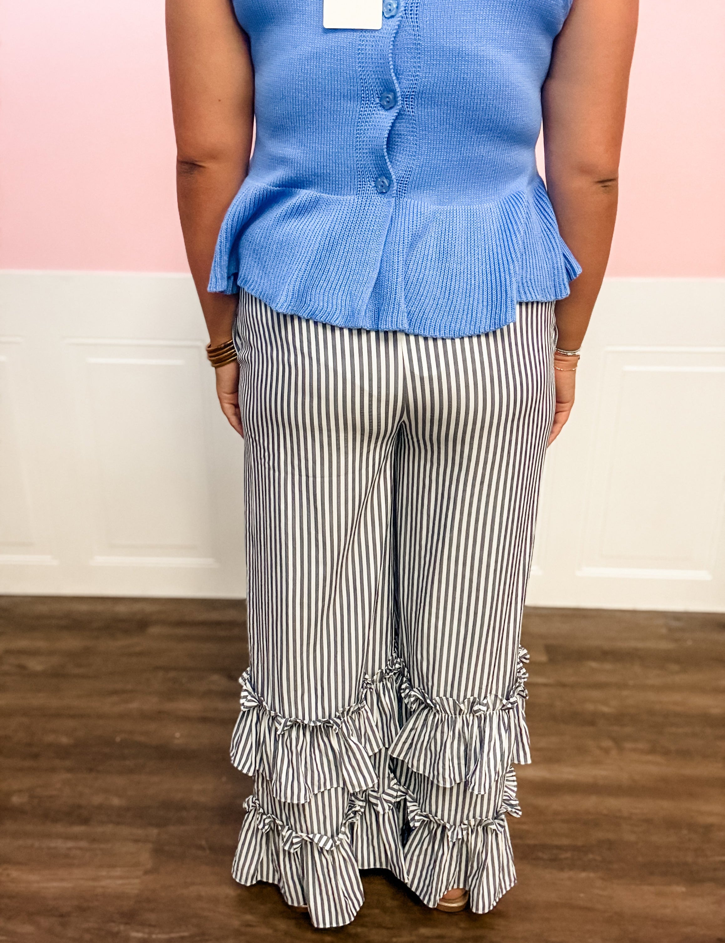 Seaside Stripe Ruffle Pants - Just a Small Town Girl