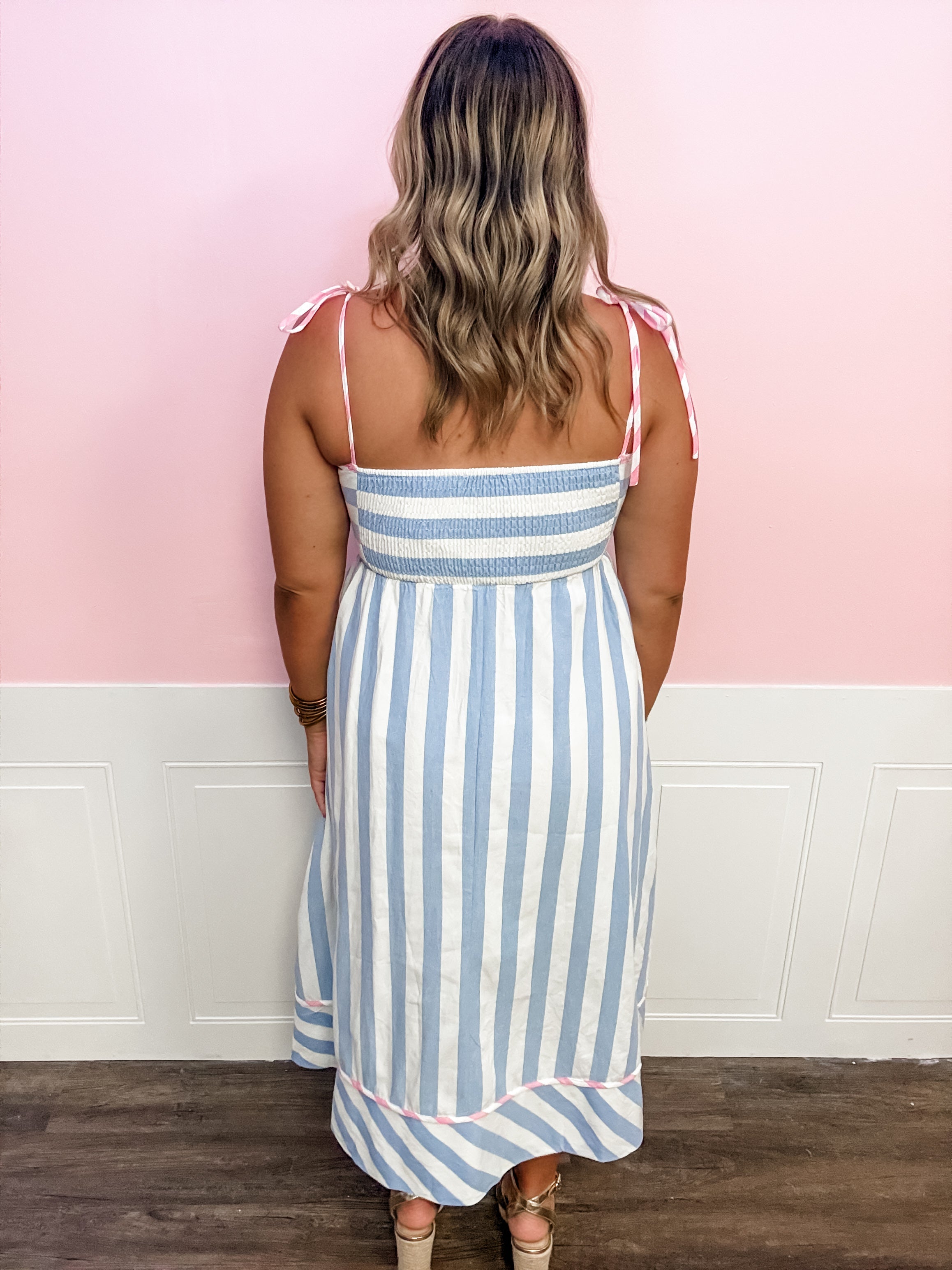 Seaside Stroll Stripe Dress - Just a Small Town Girl