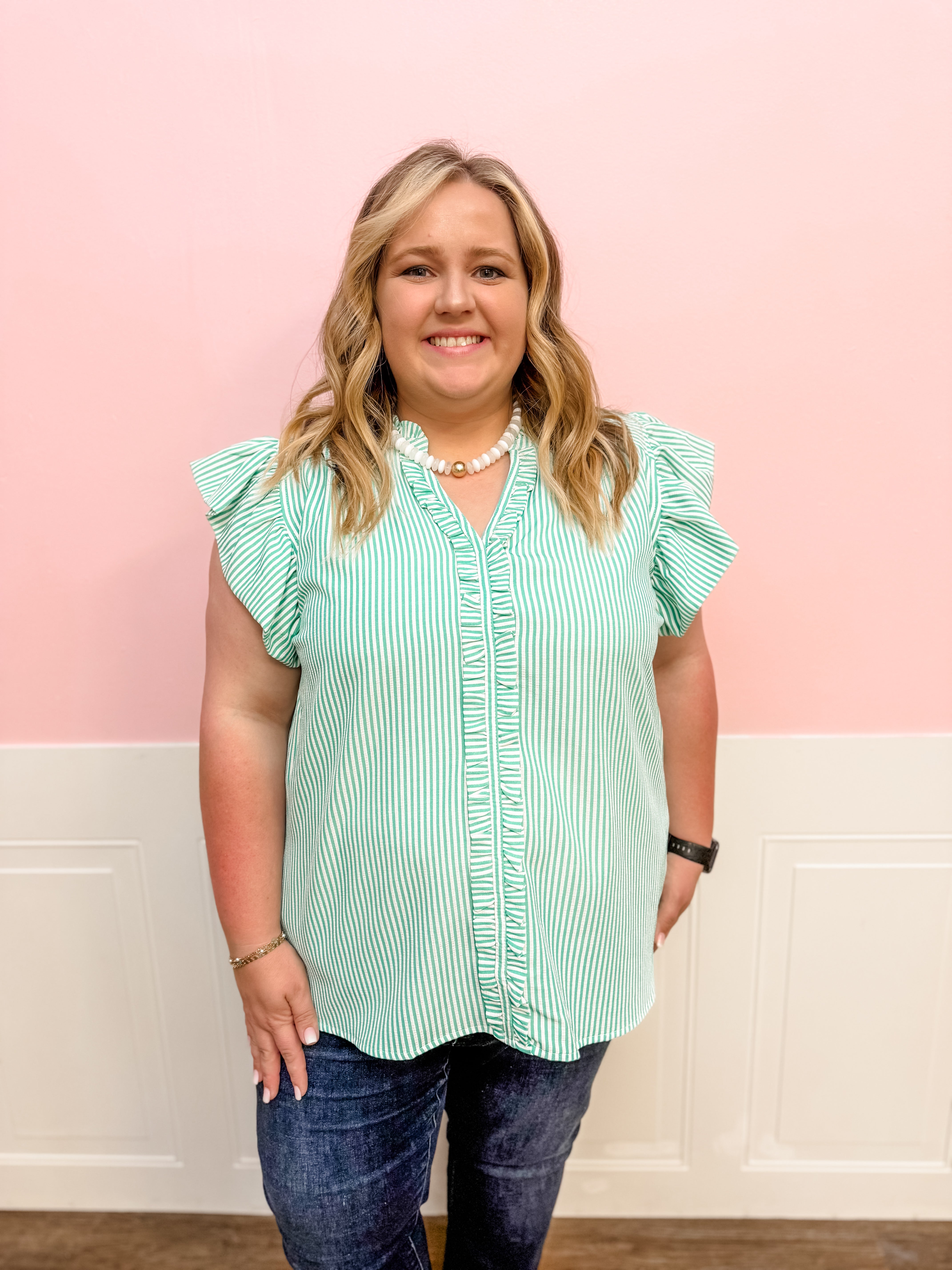 Seaside Stroll Top: Plus Size - Just a Small Town Girl