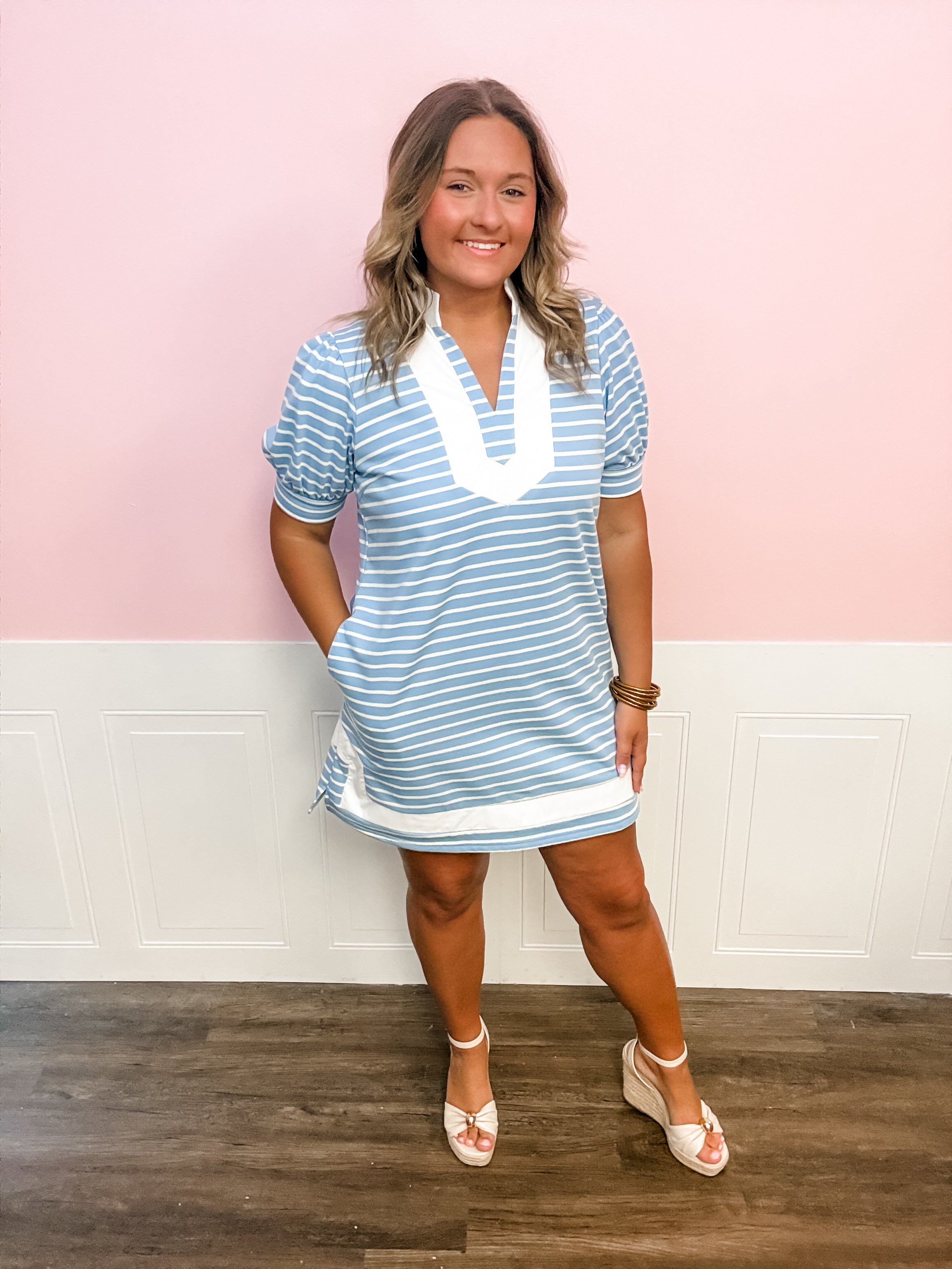 Seaside Sweet Stripe Shift Dress - Just a Small Town Girl