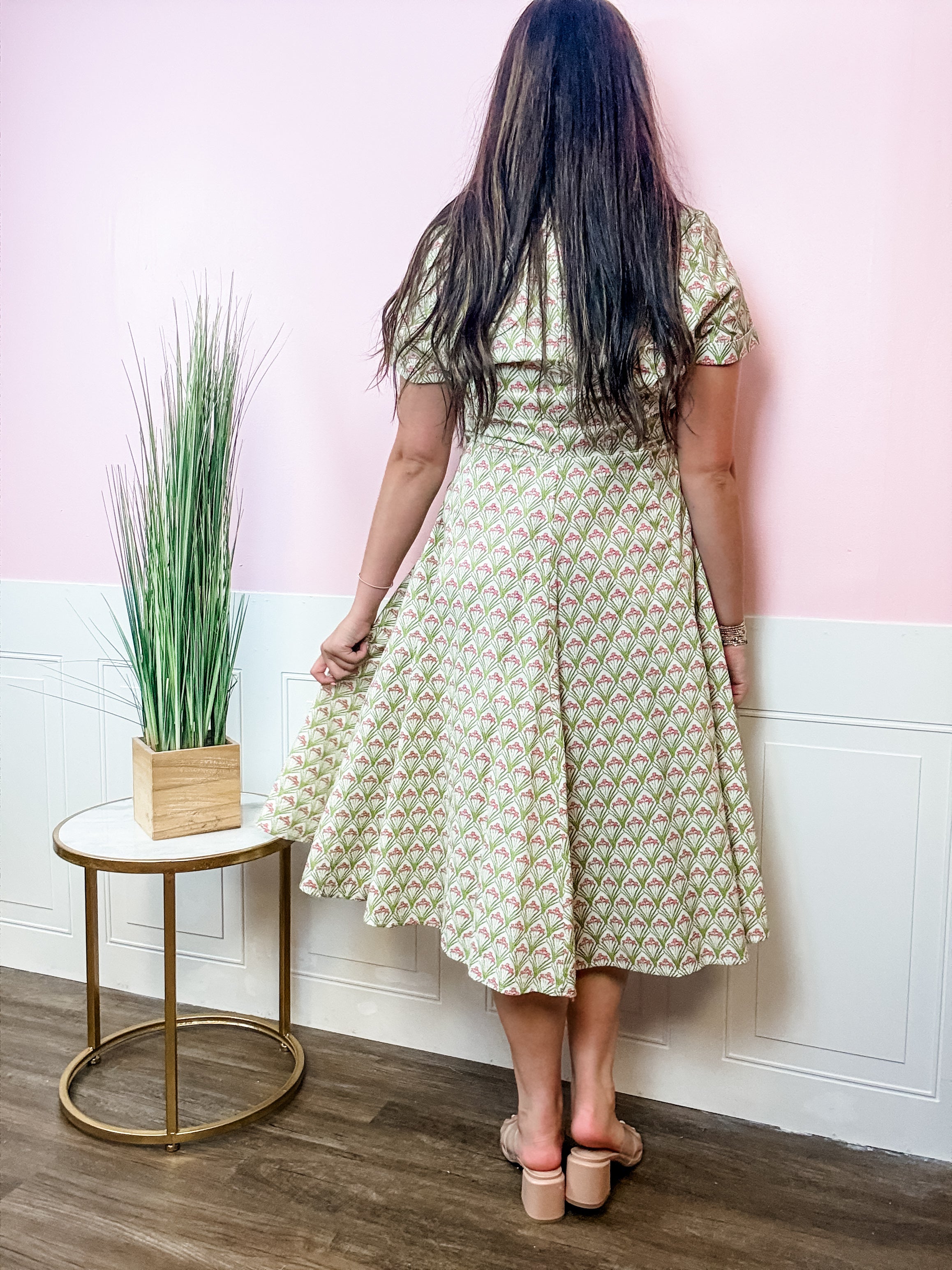 Secret Garden Tie Waist Dress - Just a Small Town Girl