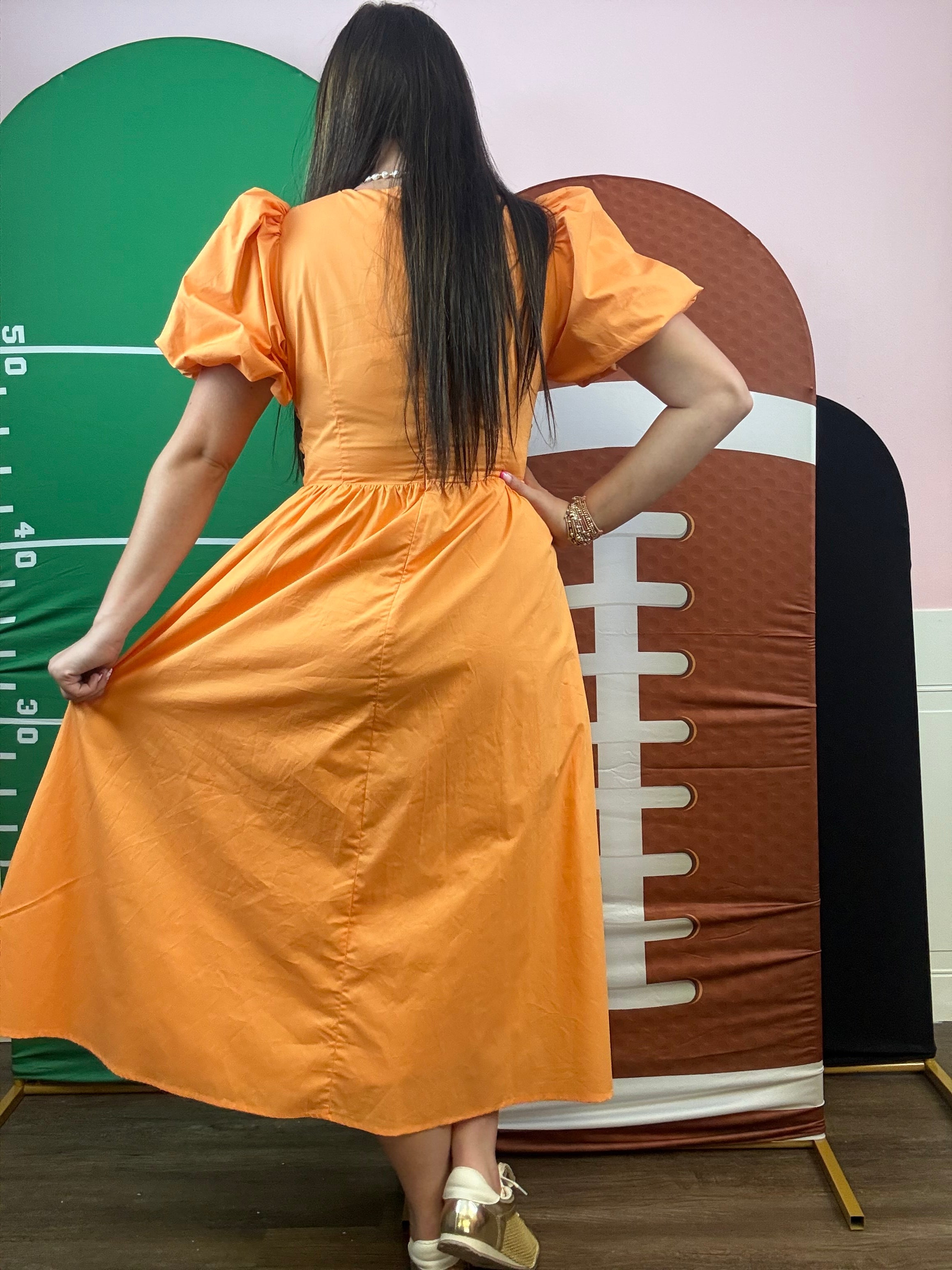 Sideline Sweetheart Bow Dress - Just a Small Town Girl