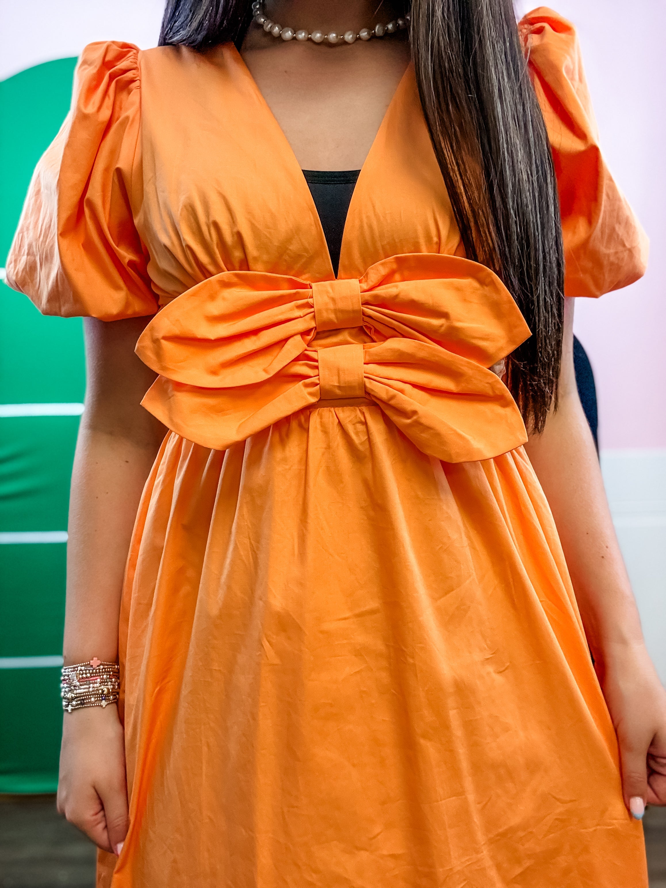 Sideline Sweetheart Bow Dress - Just a Small Town Girl