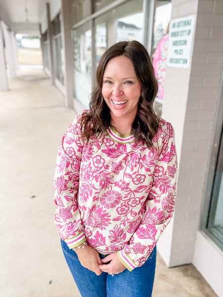 Spring Meadow Bloom Pullover - Just a Small Town Girl