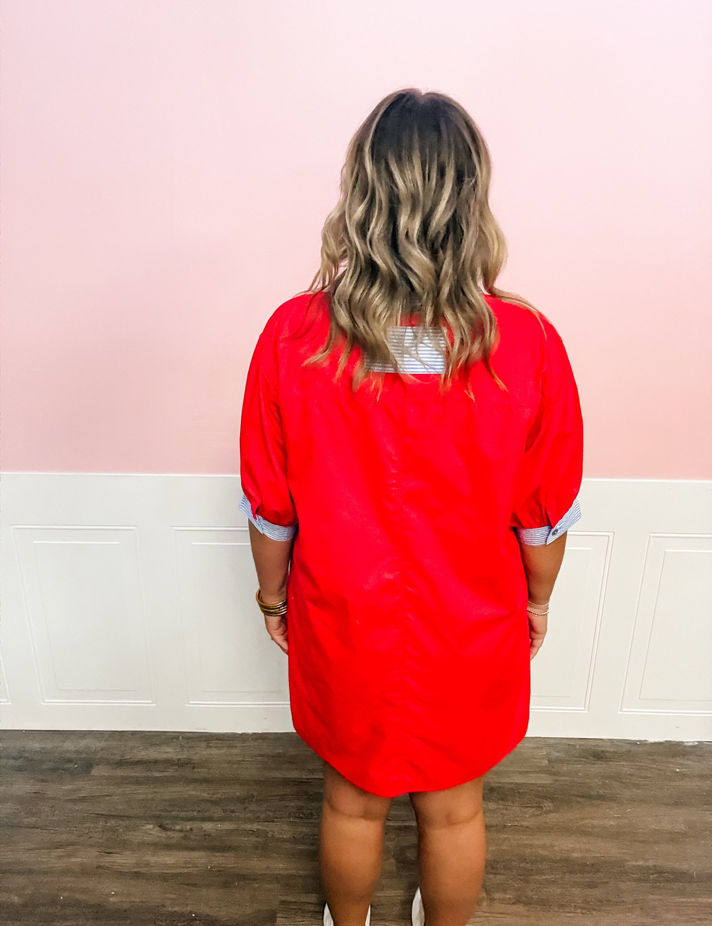 Stars & Stripes Statement Shirt Dress - Just a Small Town Girl