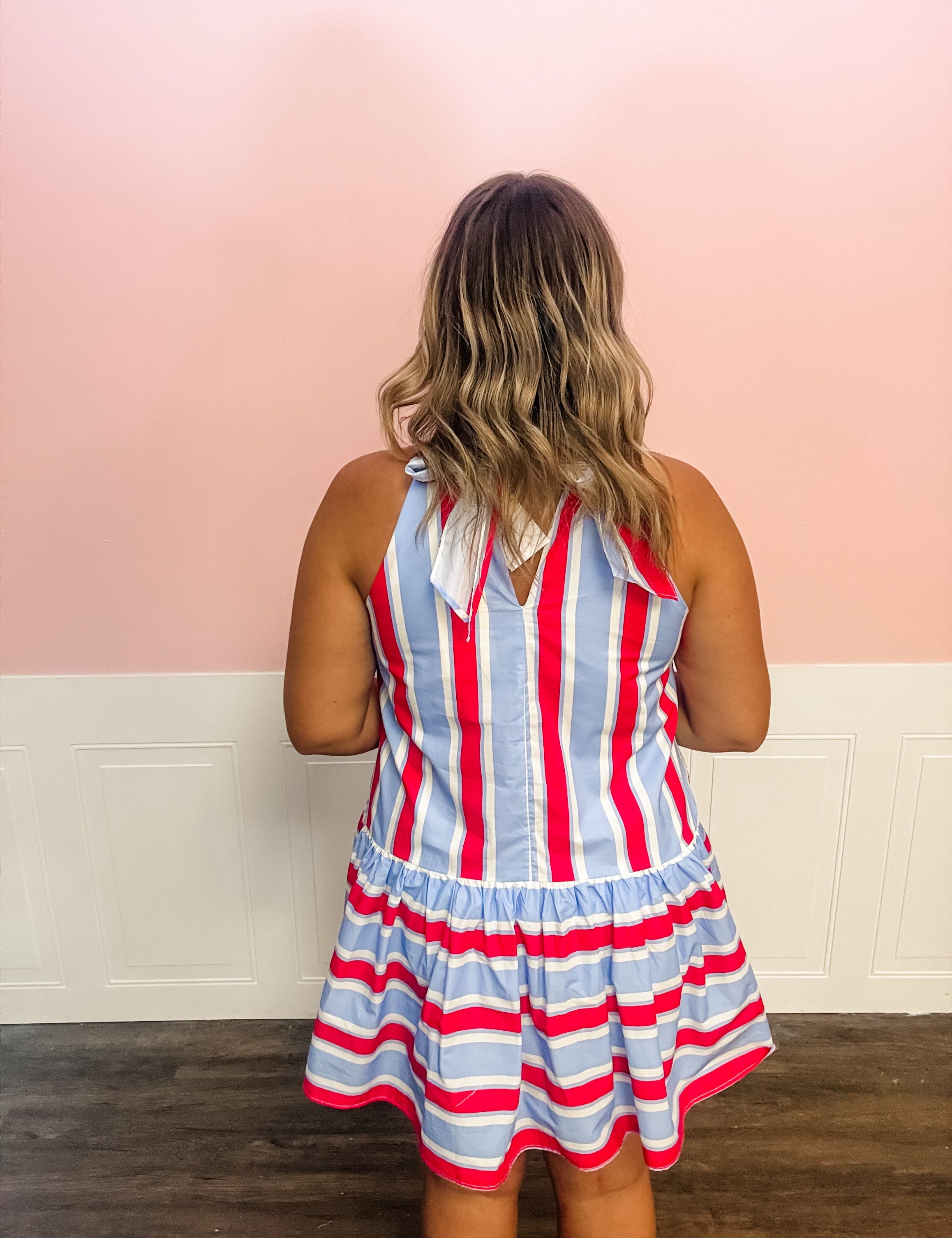 Stars & Stripes Sweet Bow Dress - Just a Small Town Girl