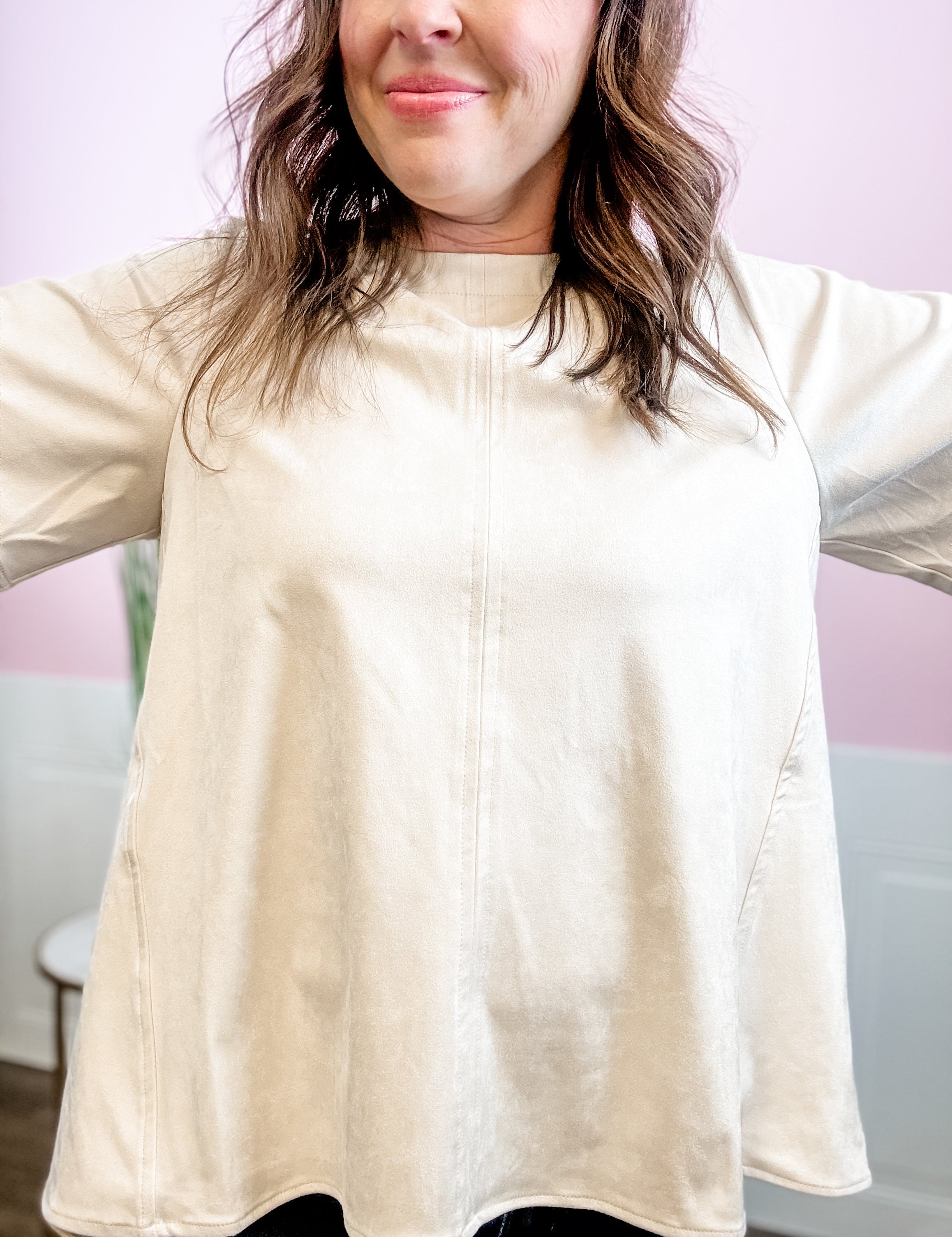 Suede Peplum Top - Just a Small Town Girl