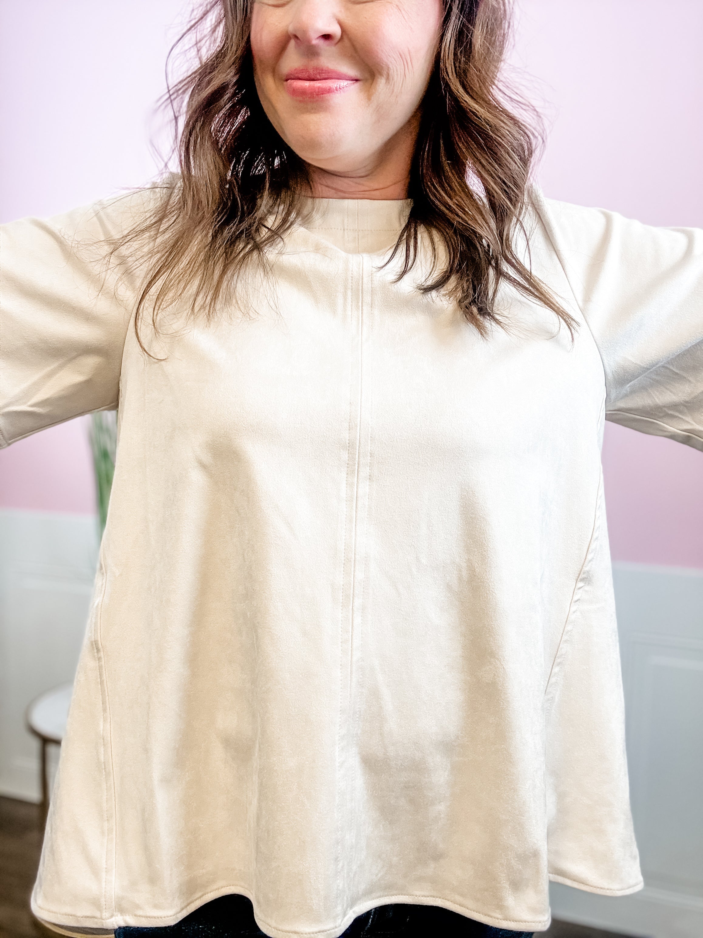 Suede Peplum Top - Just a Small Town Girl
