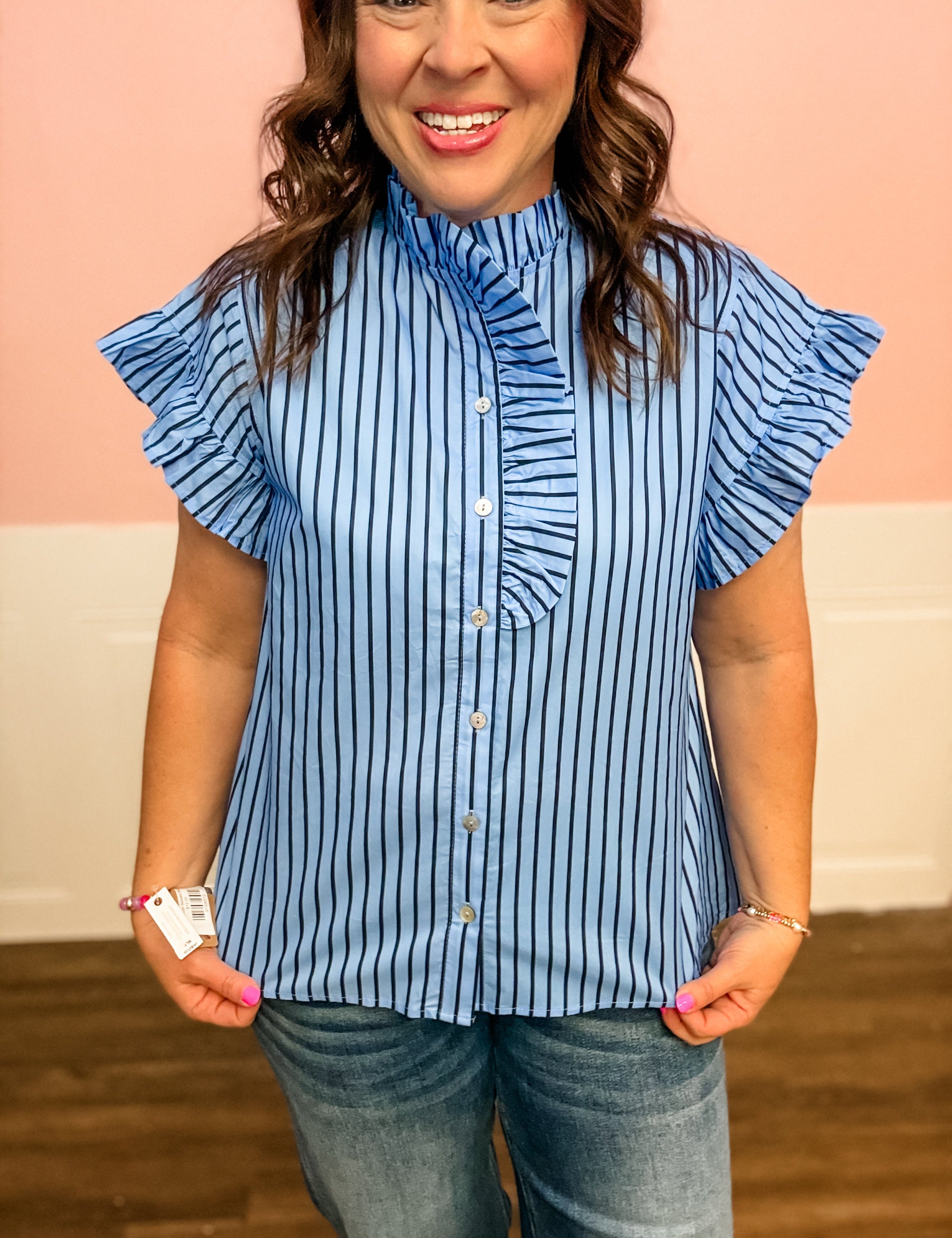 Sunday Charm Ruffle Blouse - Just a Small Town Girl
