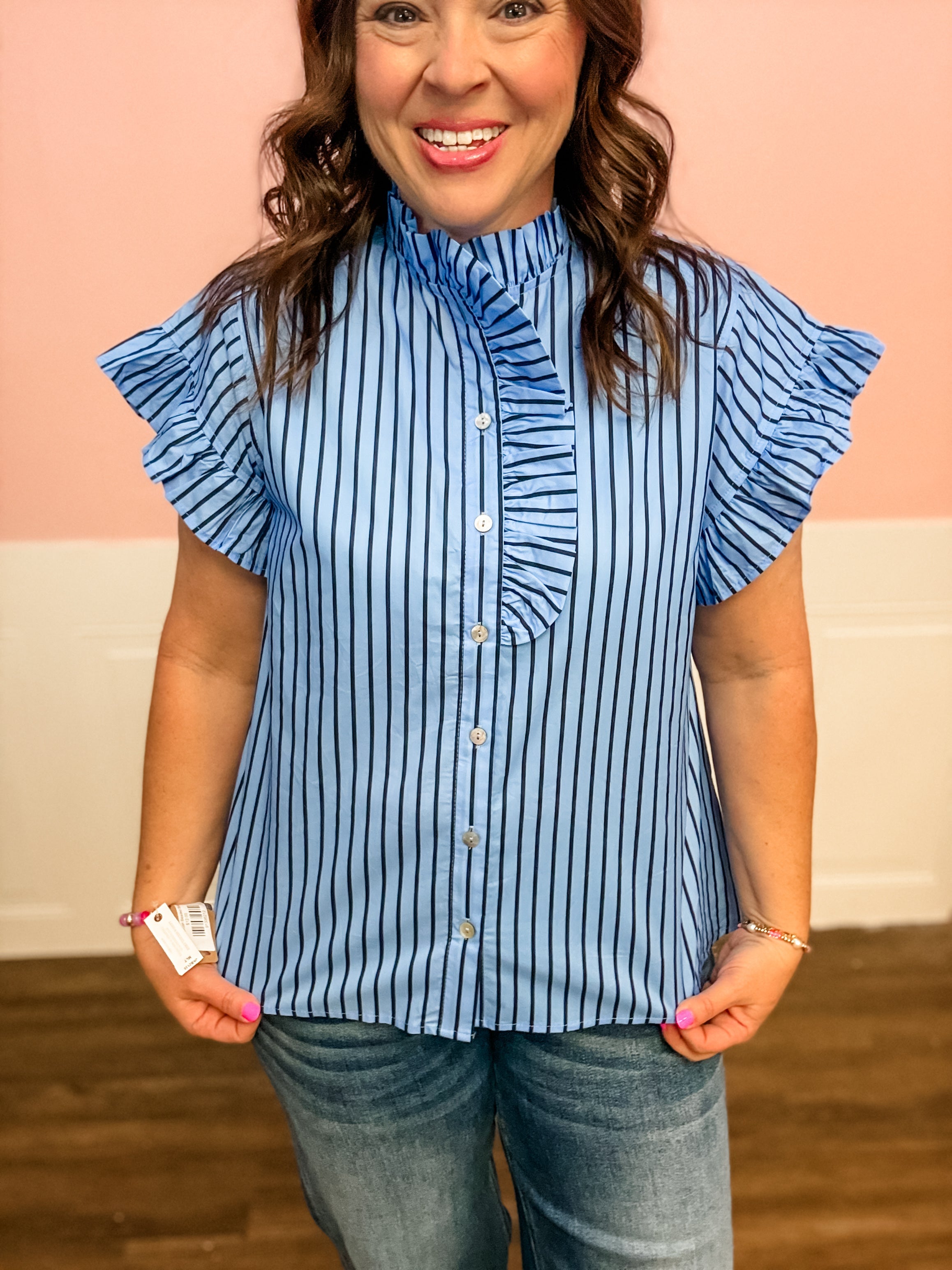 Sunday Charm Ruffle Blouse - Just a Small Town Girl