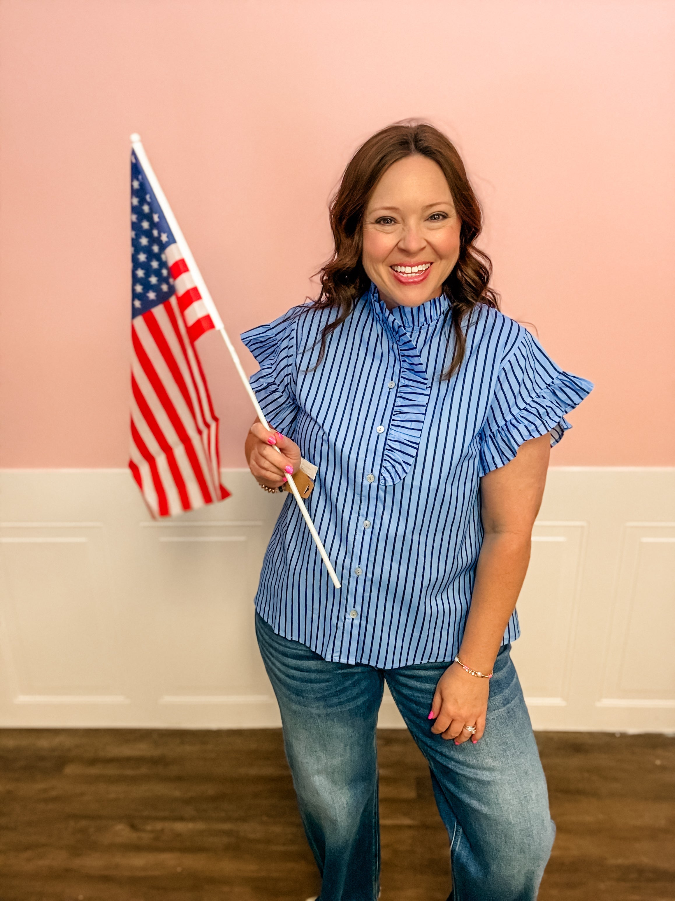 Sunday Charm Ruffle Blouse - Just a Small Town Girl