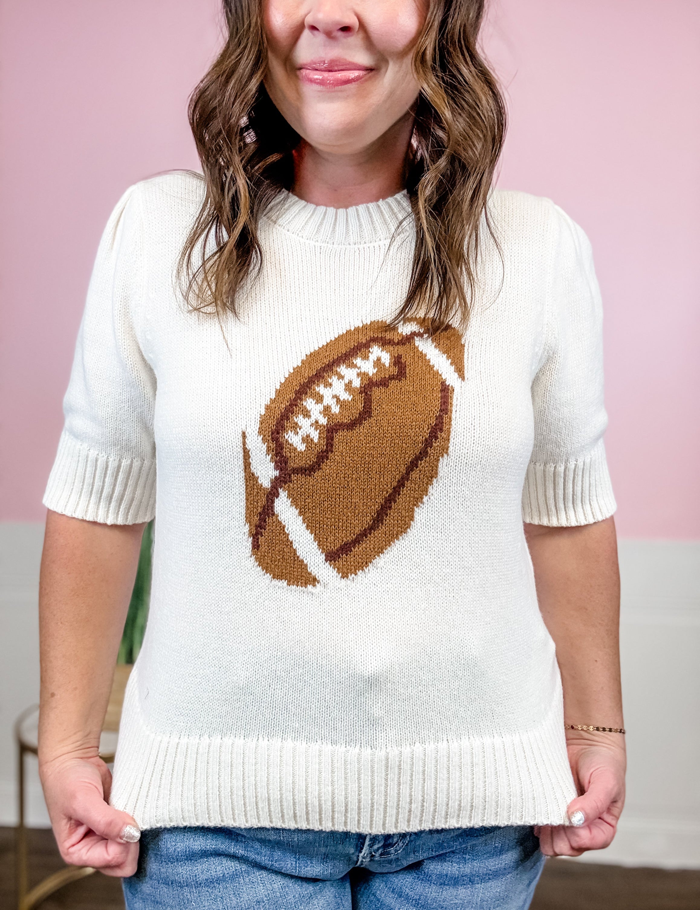 Sunday Kickoff Sweater - Just a Small Town Girl