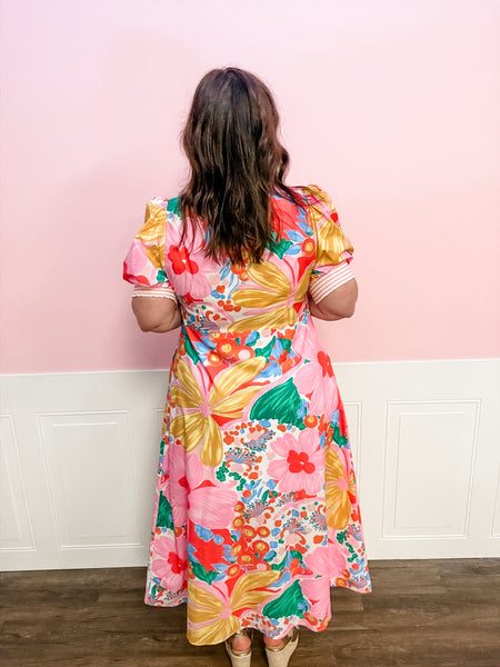 Sunlit Garden Button - Front Maxi Dress - Just a Small Town Girl