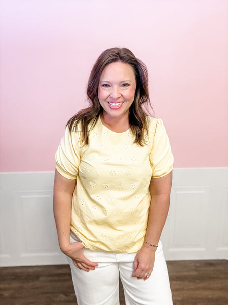Sunny Days Eyelet Blouse - Just a Small Town Girl