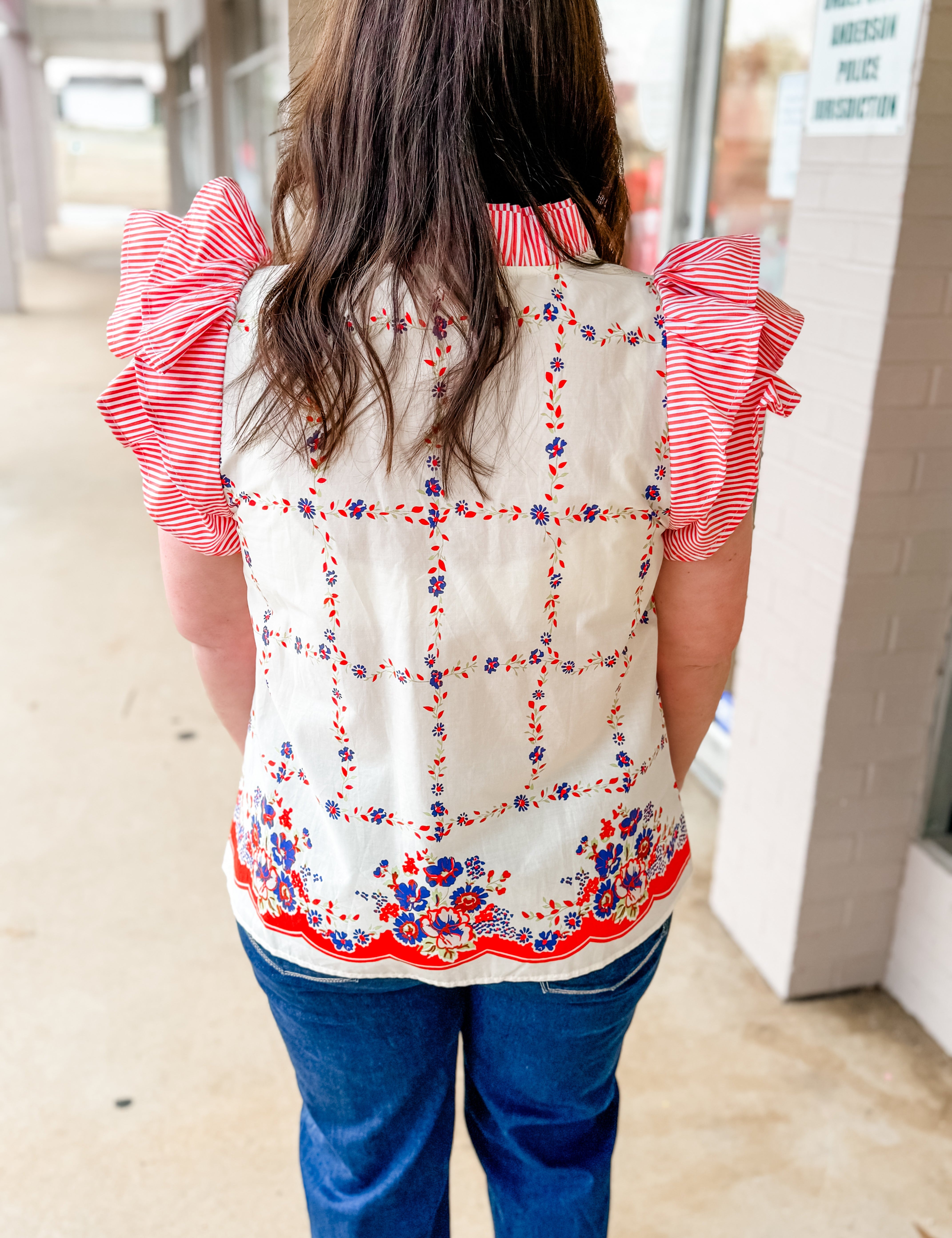 Sunset Picnic Flutter Top - Just a Small Town Girl