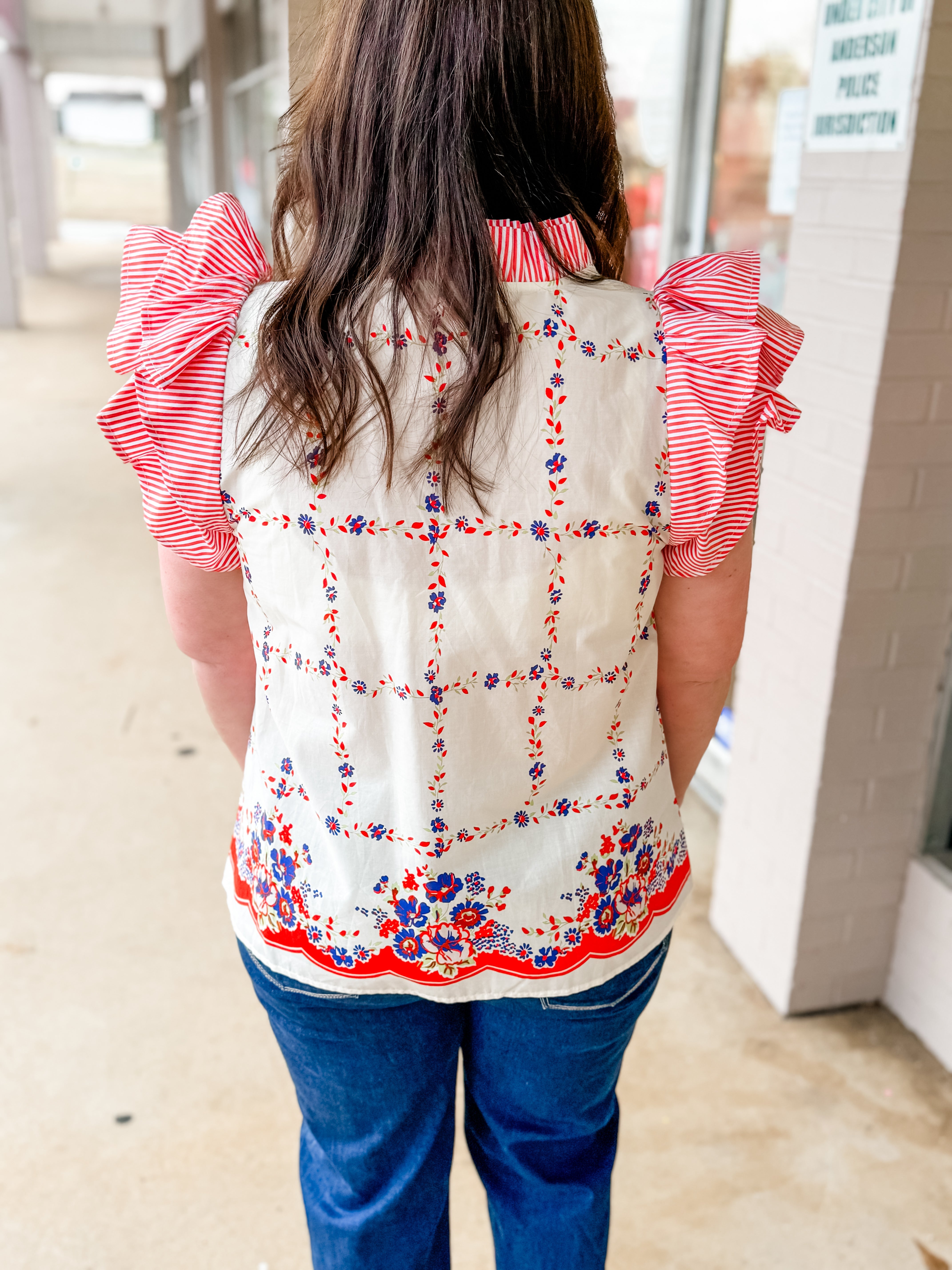 Sunset Picnic Flutter Top - Just a Small Town Girl