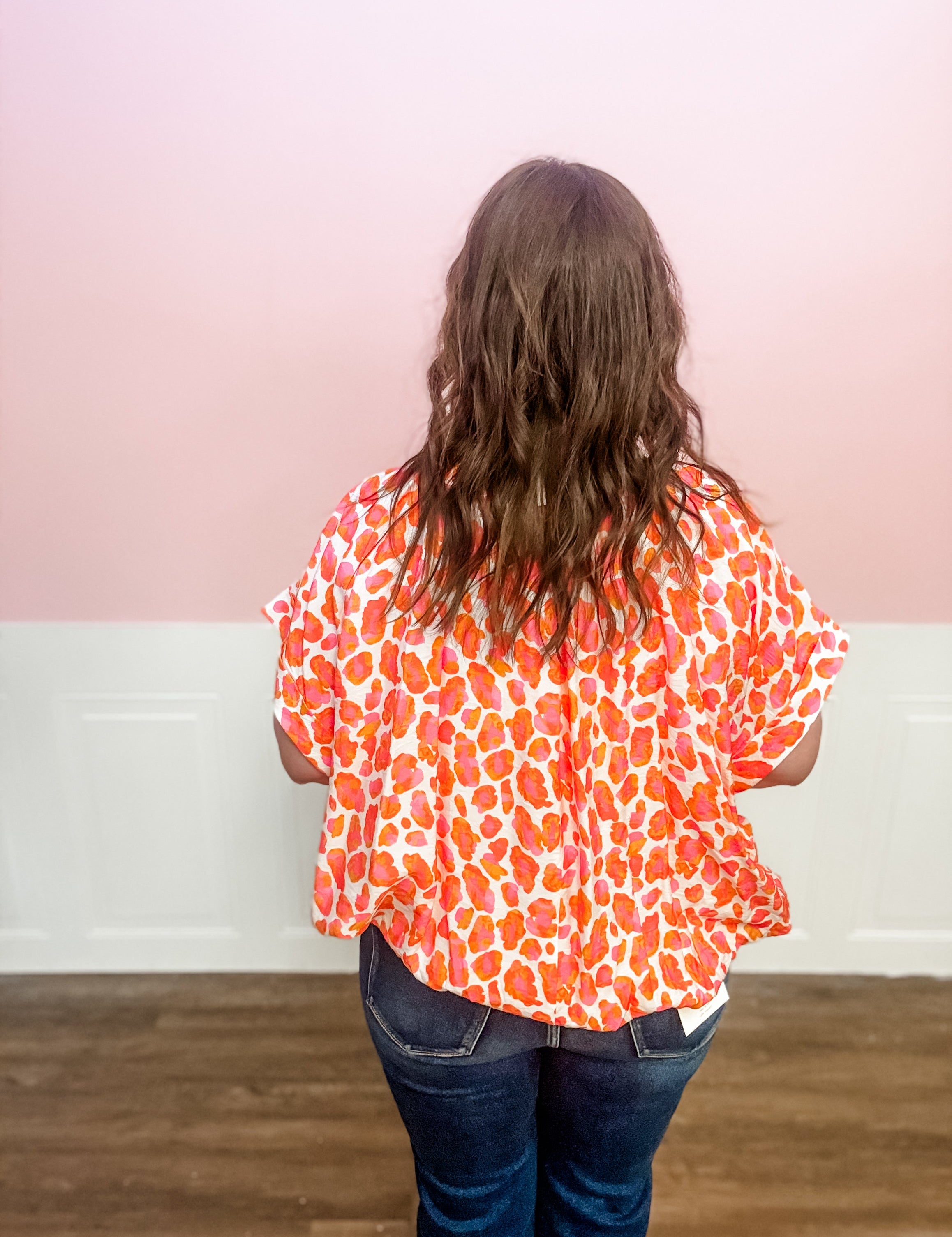 Sunset Pop Leopard Top - Just a Small Town Girl