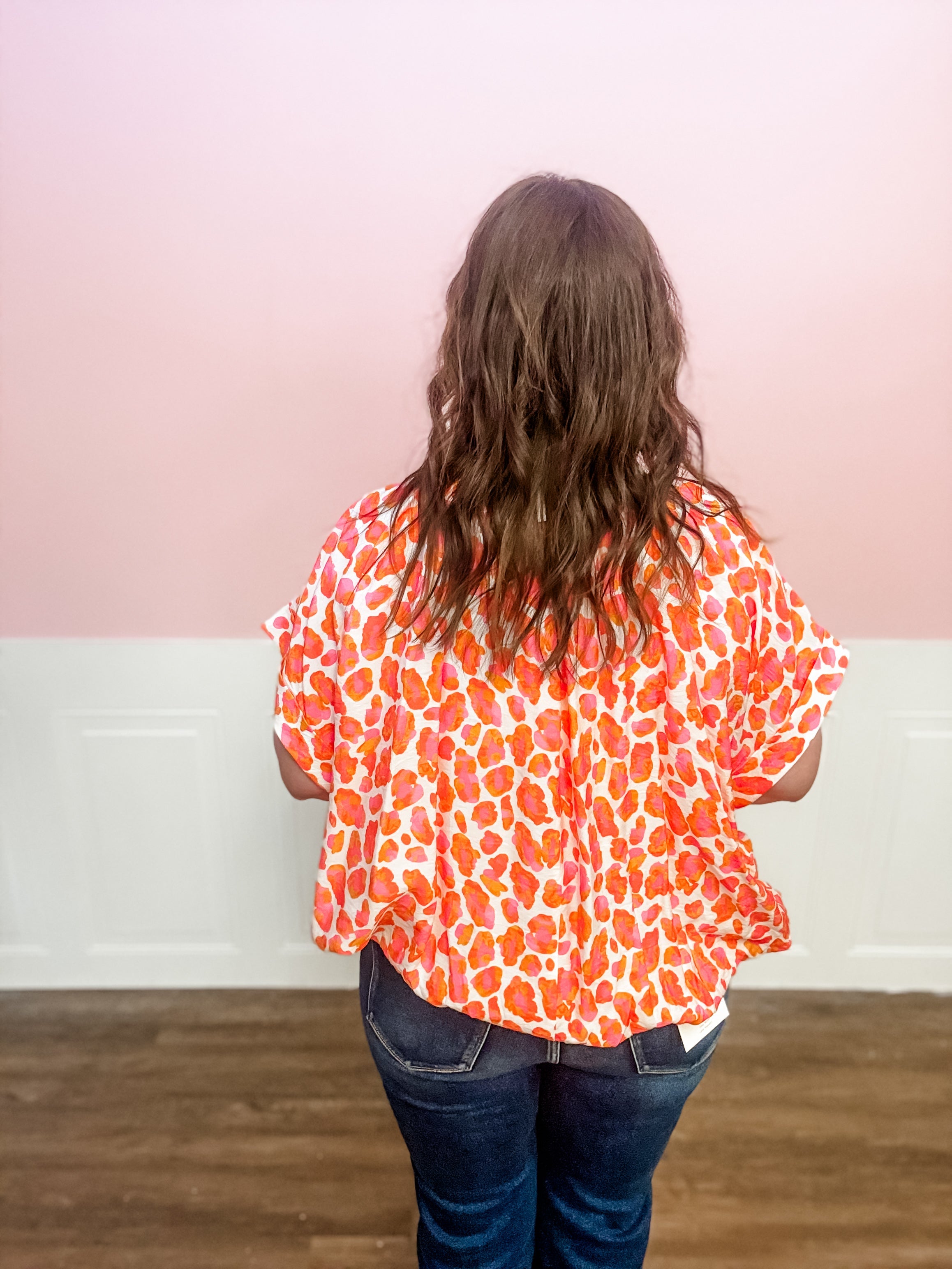 Sunset Pop Leopard Top - Just a Small Town Girl