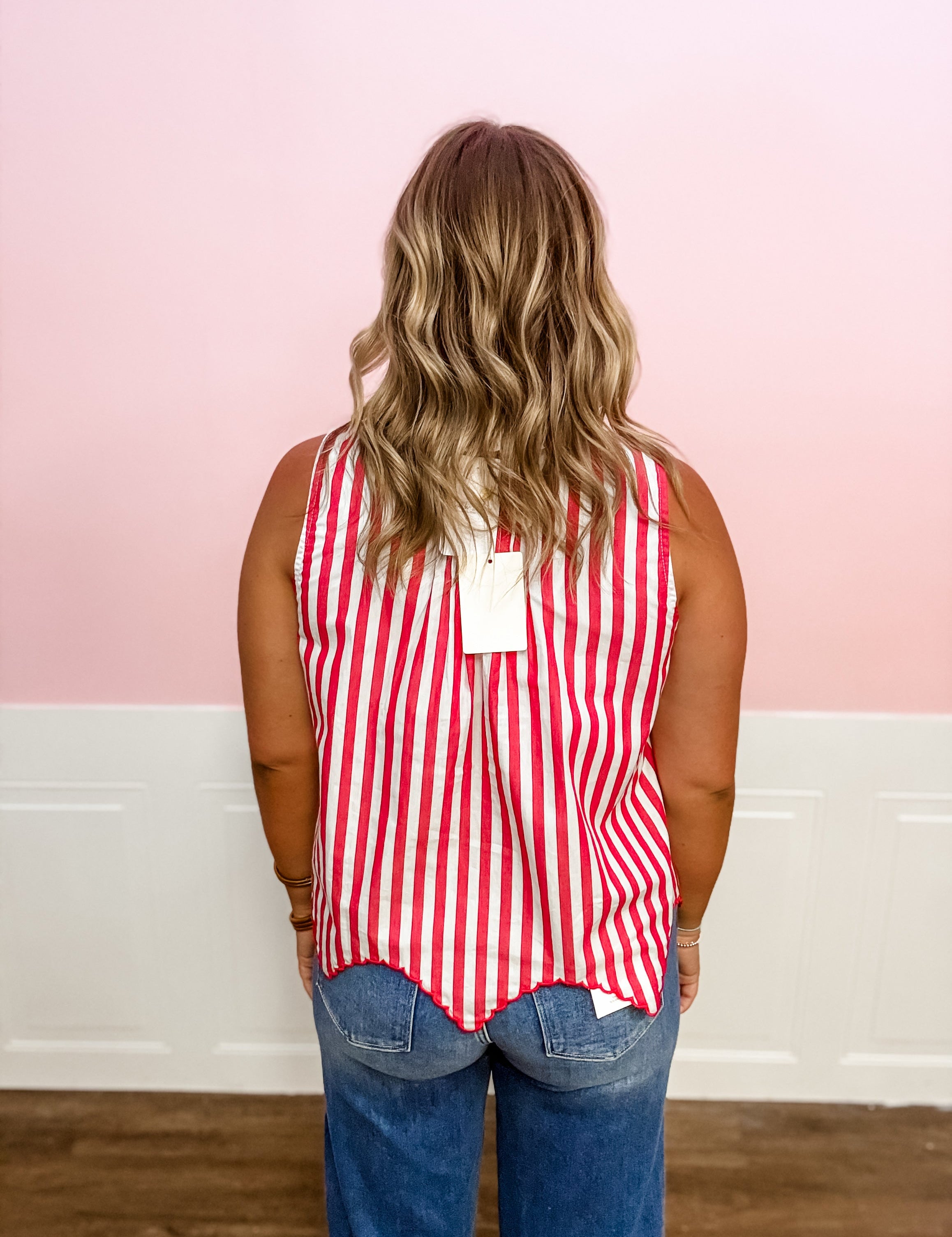 Sweet Americana Stripe Top - Just a Small Town Girl