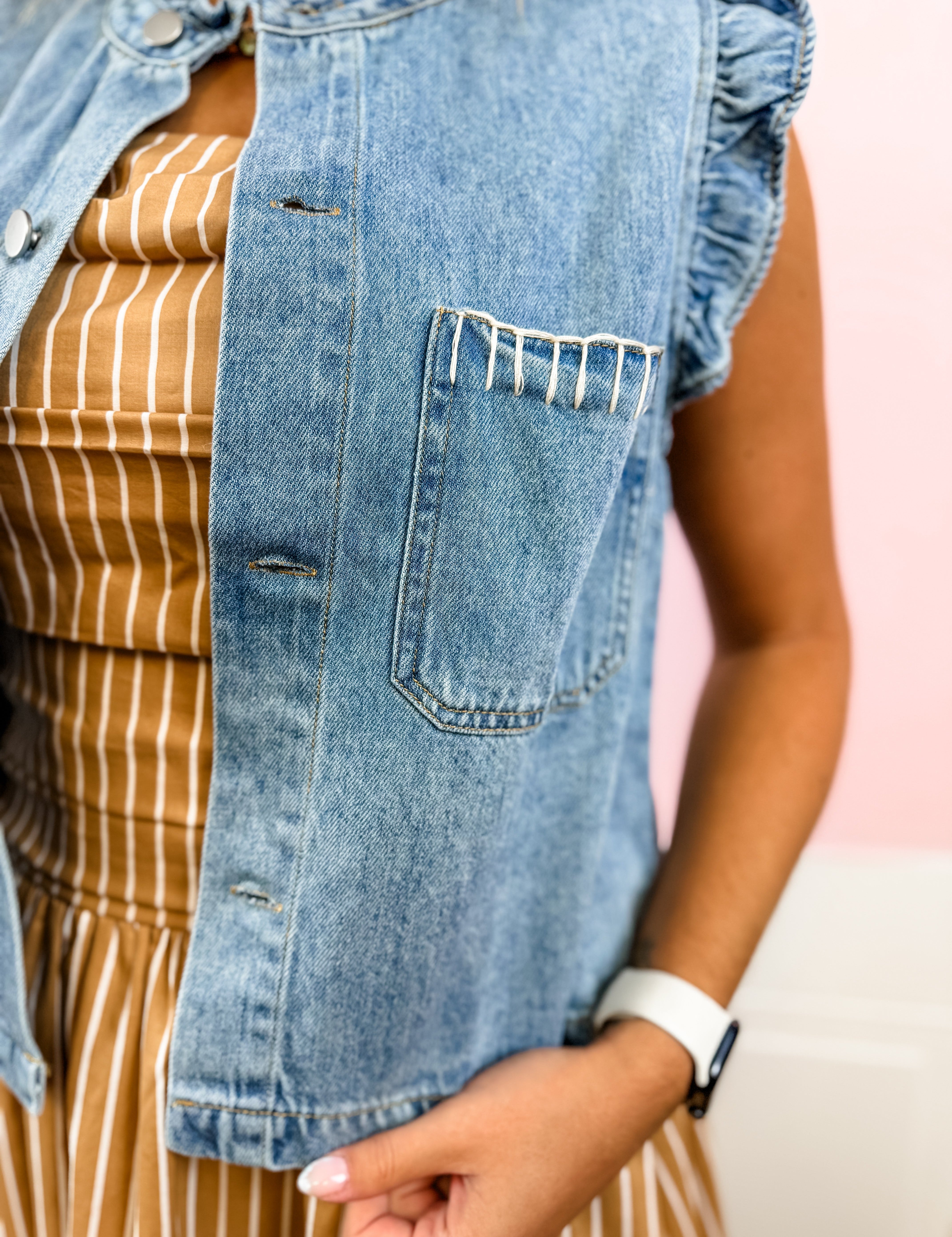 Sweet as Denim Vest - Just a Small Town Girl