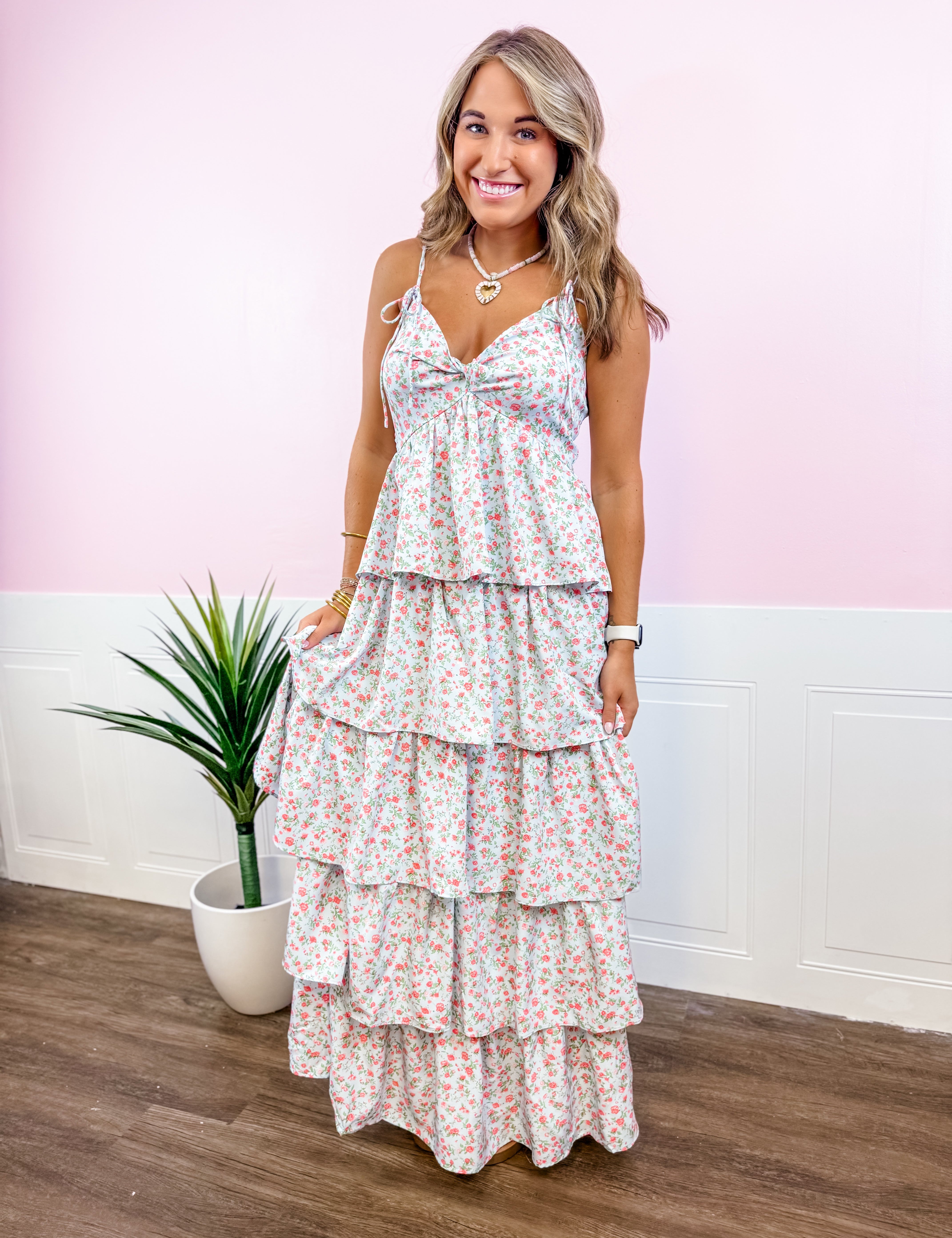 Sweet Blossom Ruffle Maxi - Just a Small Town Girl