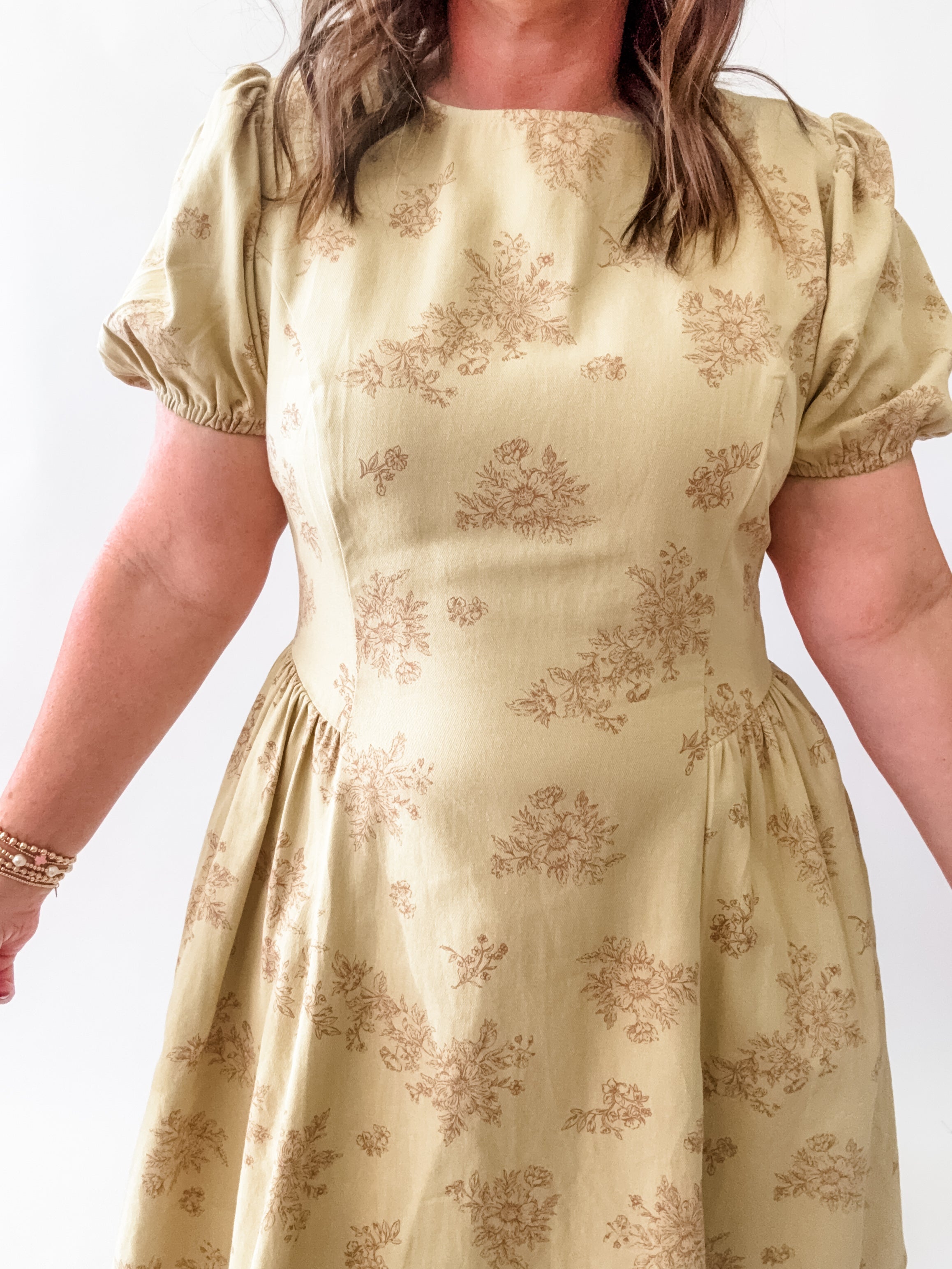 Sweet Pea Floral Puff Sleeve Dress - Just a Small Town Girl