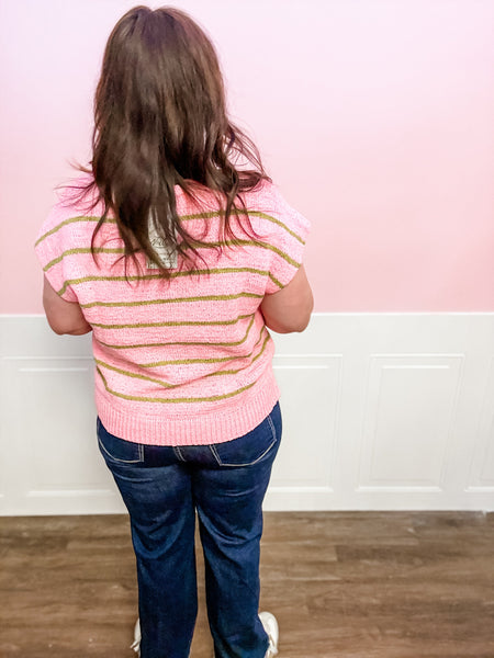 Sweet Pea Stripe Knit Top - Just a Small Town Girl