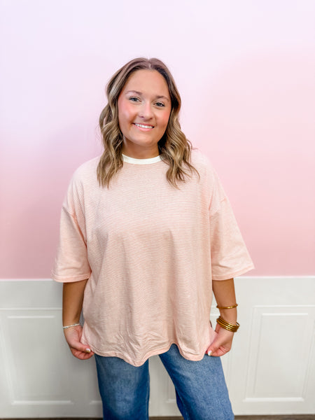 Sweet & Simple Stripe Tee - Just a Small Town Girl