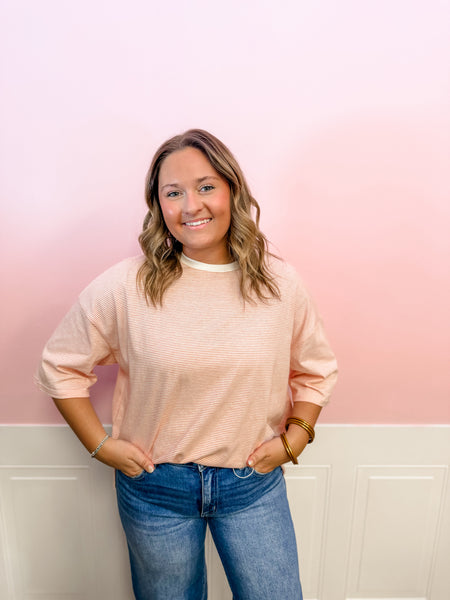 Sweet & Simple Stripe Tee - Just a Small Town Girl